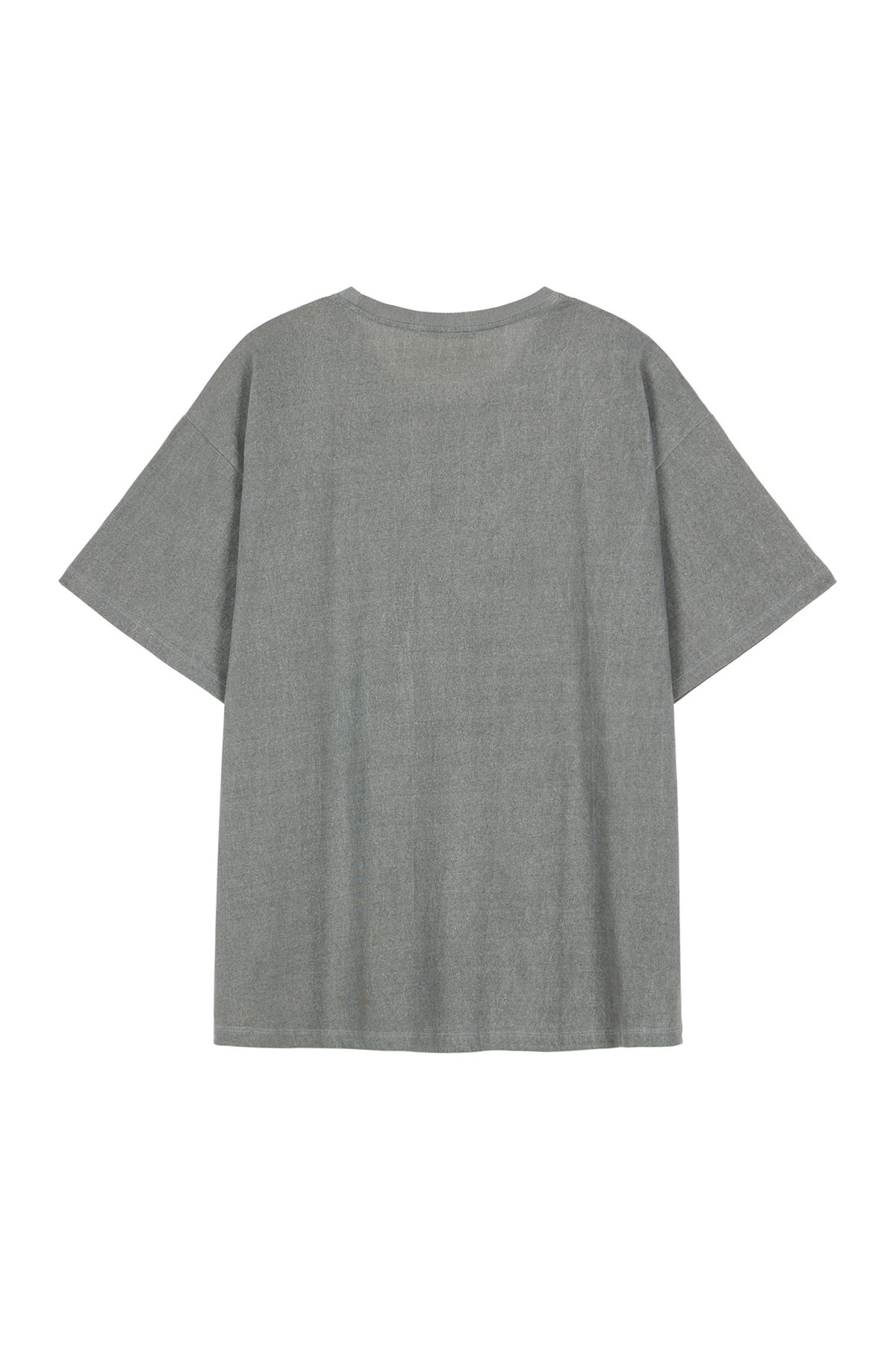 다이닛(DEINET) DEINET LETTERING T-SHIRTS IN CHARCOAL