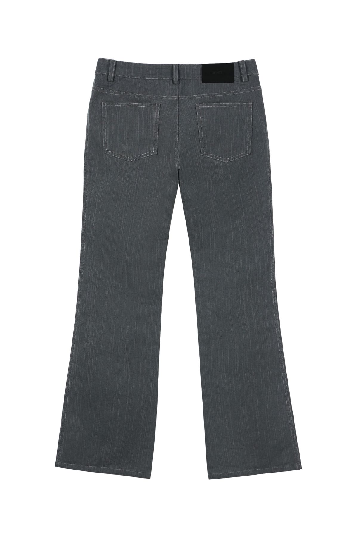 다이닛(DEINET) STUD LINE DAMEGE BOOTS CUT DENIM IN GREY