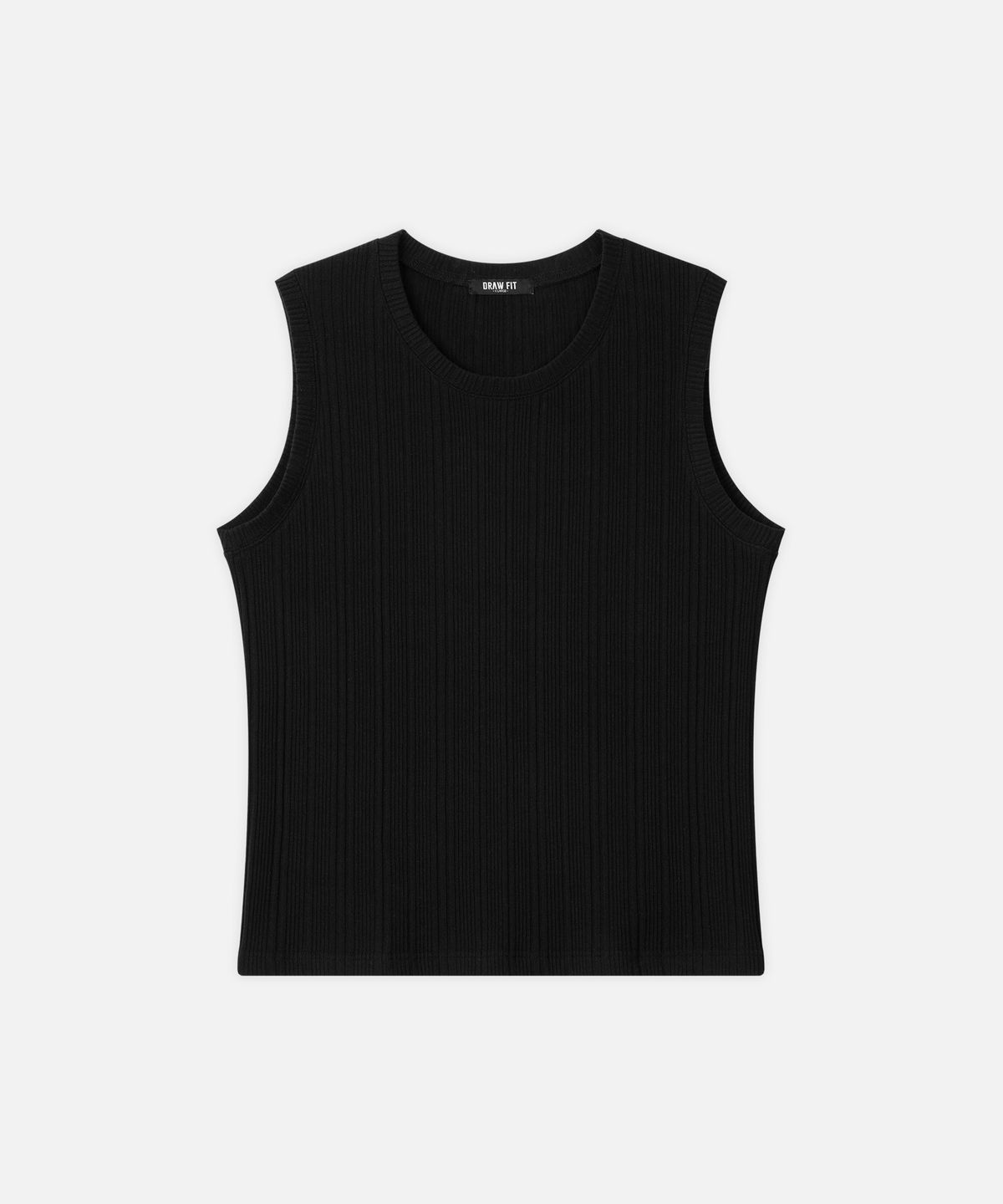 드로우핏(DRAW FIT) [DRAW FIT X MANJAE] 리브드 슬리브리스 [BLACK] - 사이즈 & 후기 | 무신사