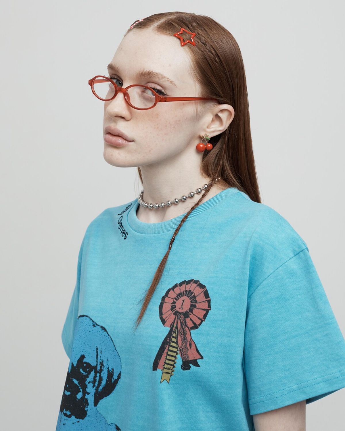퓨레(PUREE) Shy genes tee Blue