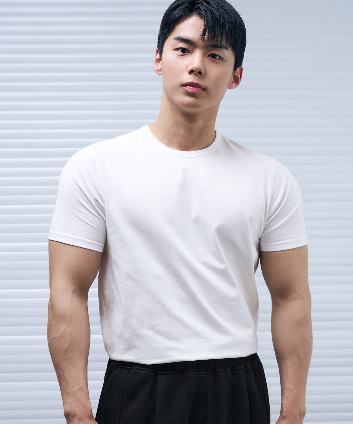 드로우핏(DRAW FIT) [DRAW FIT X MANJAE] 러스티 머슬핏 티셔츠 [WHITE]