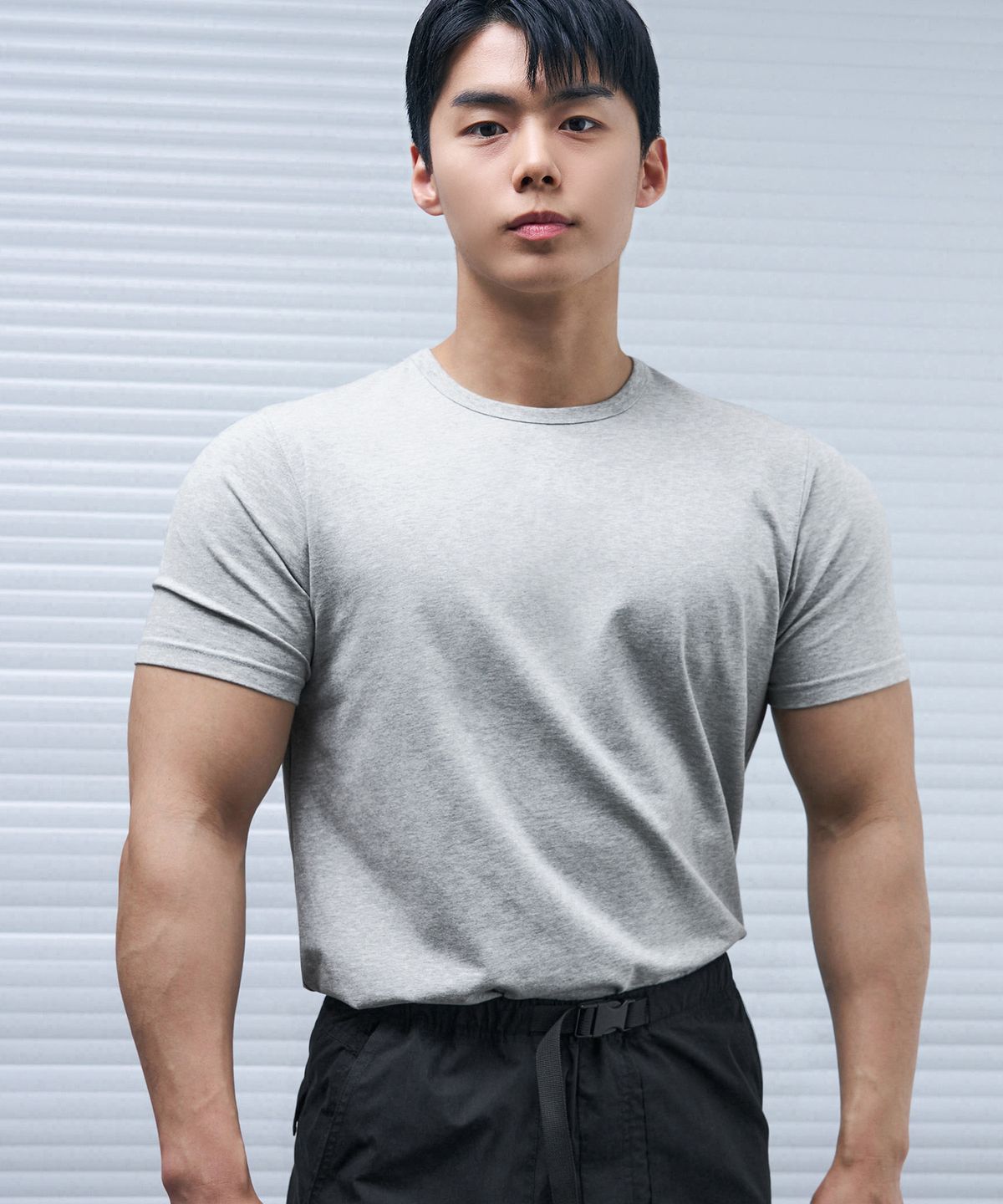 드로우핏(DRAW FIT) [DRAW FIT X MANJAE] 러스티 머슬핏 티셔츠 [GREY]