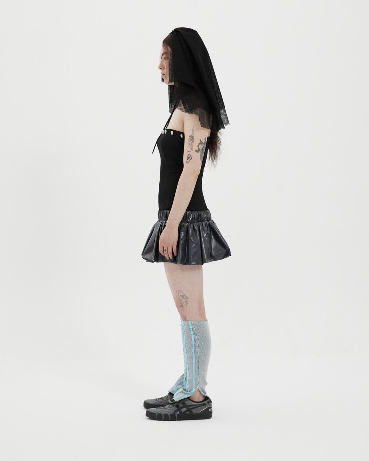 퓨레(PUREE) Button strap dress Black