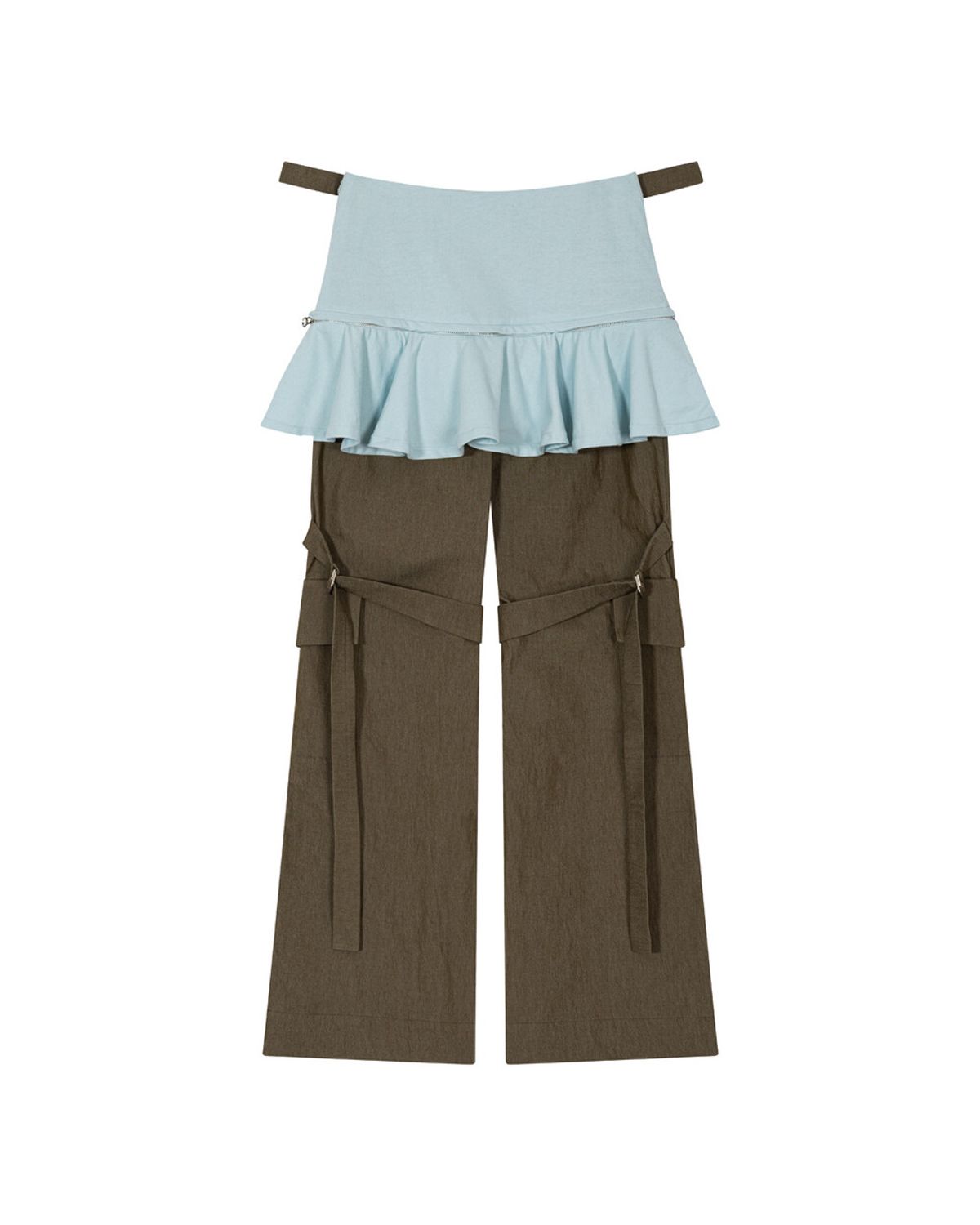 퓨레(PUREE) Skirt cargo pants Khaki