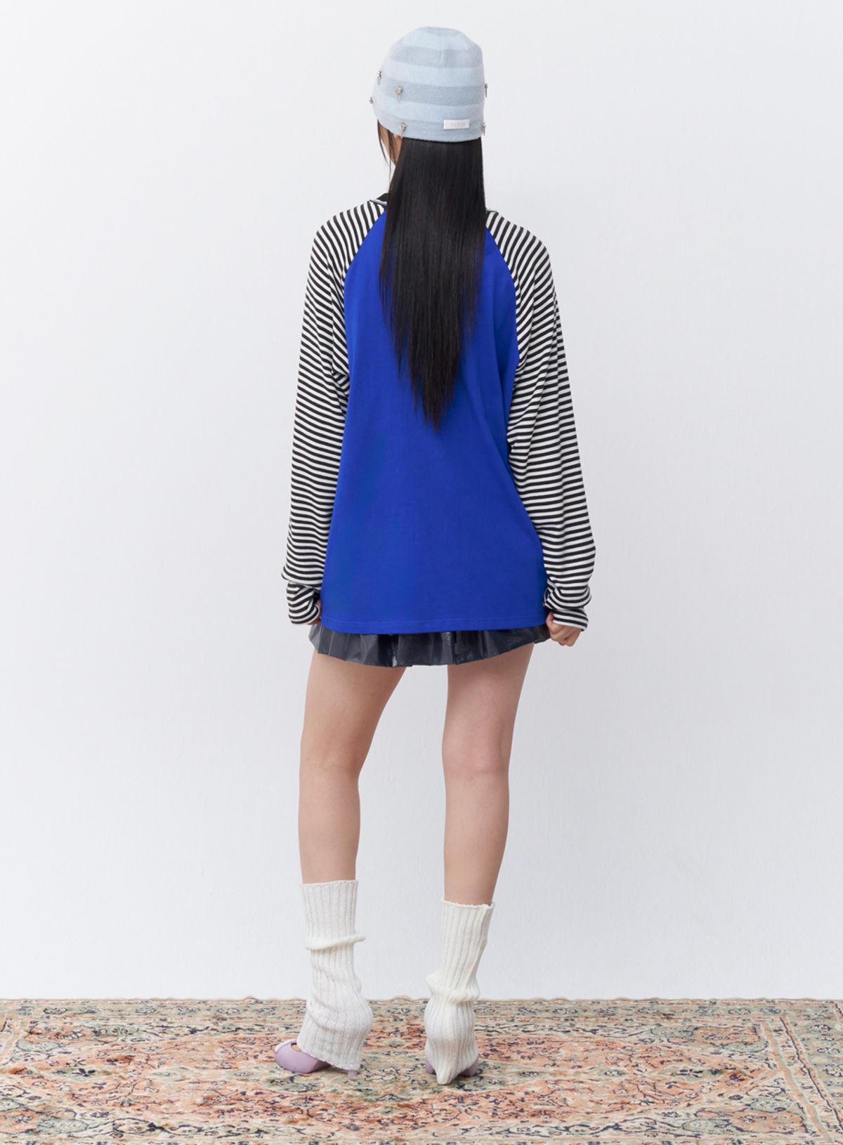 퓨레(PUREE) I LOVE MUSIC tee Blue