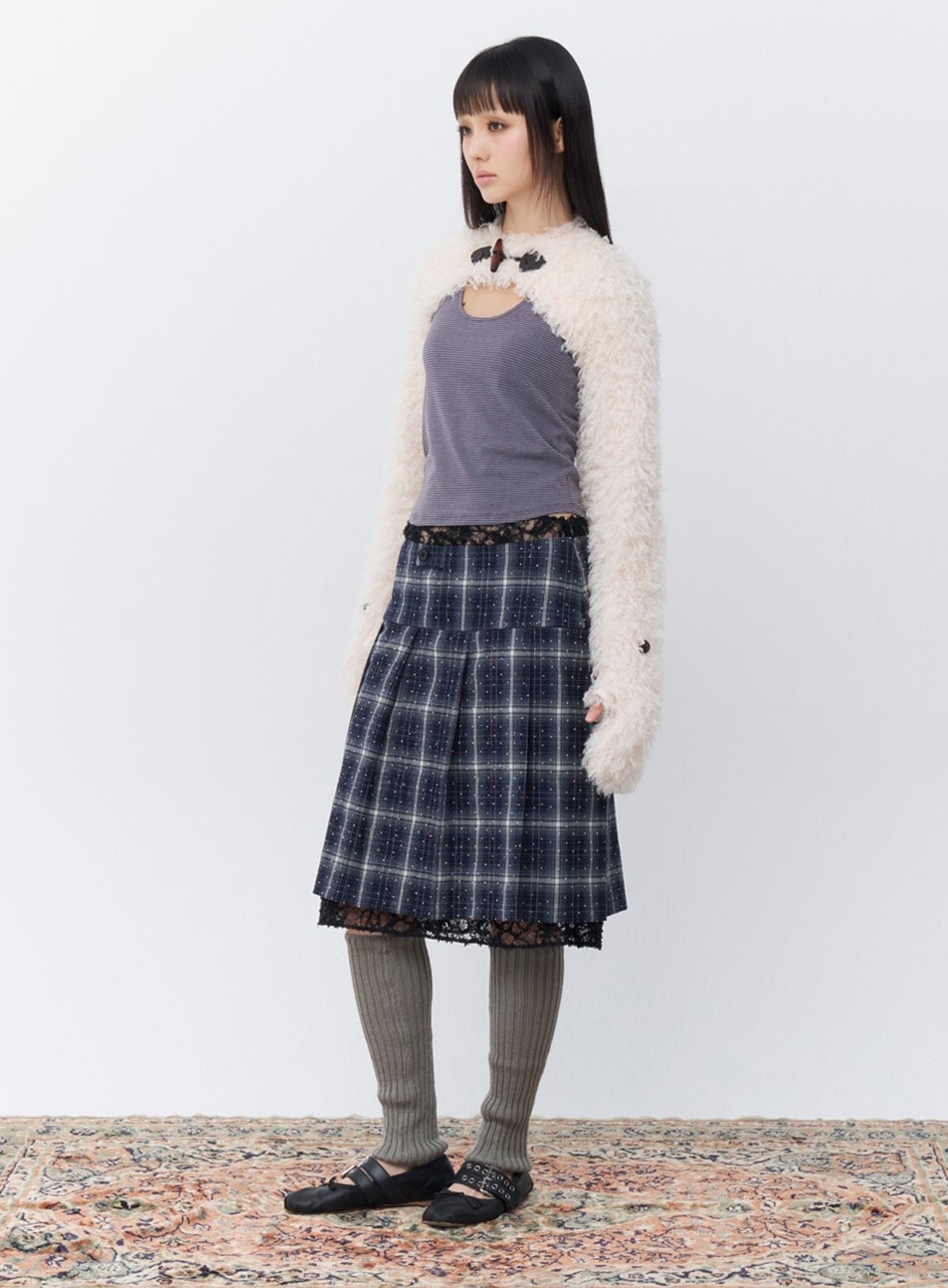 퓨레(PUREE) Mitten bolero Ivory