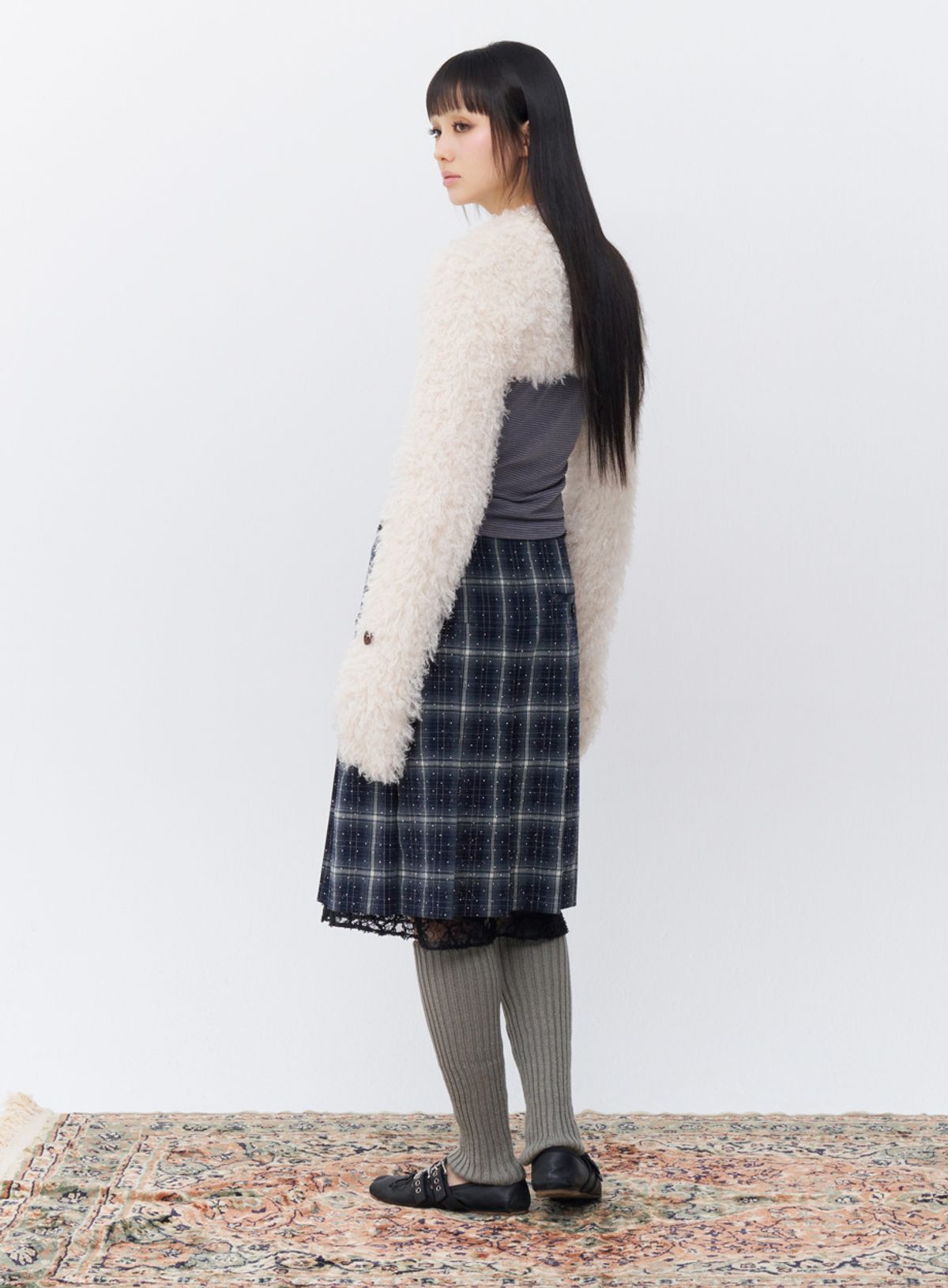 퓨레(PUREE) Mitten bolero Ivory