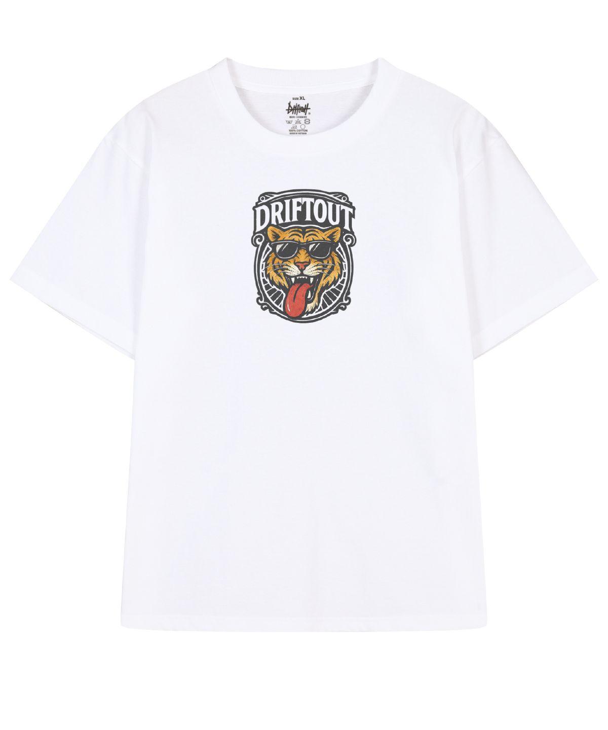 드리프트아웃(DRIFTOUT) 와일드 텅아웃 타이거 반팔 티셔츠 (3color)