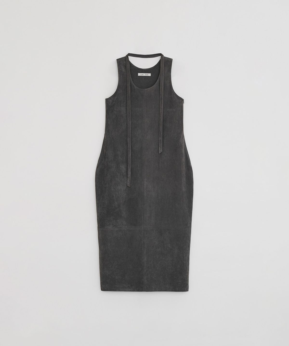 로우타이드(LOW TIDE) SUEDE BALLOON DRESS [CHARCOAL]