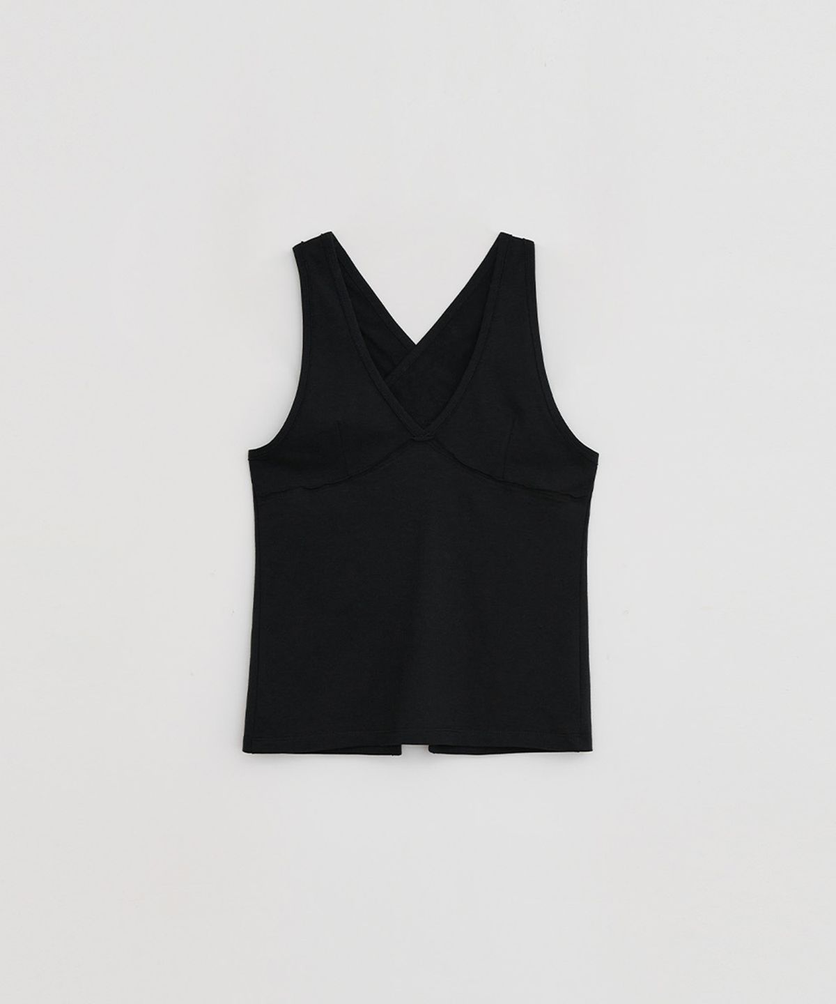 로우타이드(LOW TIDE) BACK SLIT SLEEVELESS TOP [BLACK]