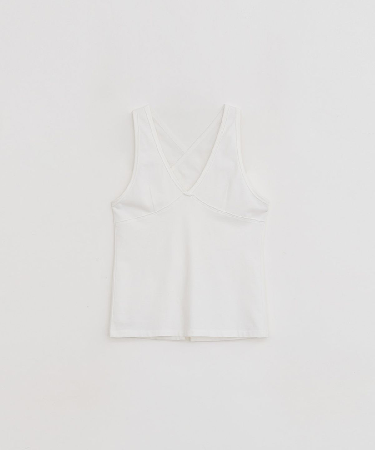로우타이드(LOW TIDE) BACK SLIT SLEEVELESS TOP [WHITE]