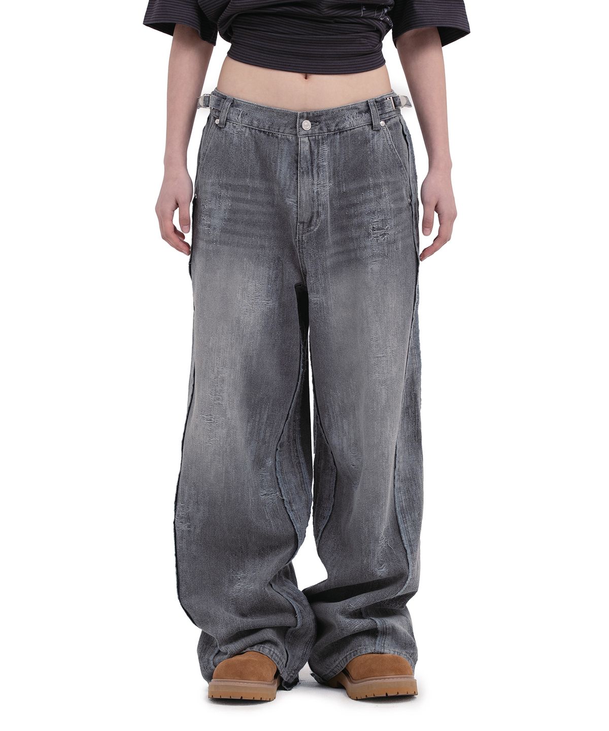 데프가먼츠(DEFGARMENTS) TURN INSIDE OUT DENIM [BLACK]