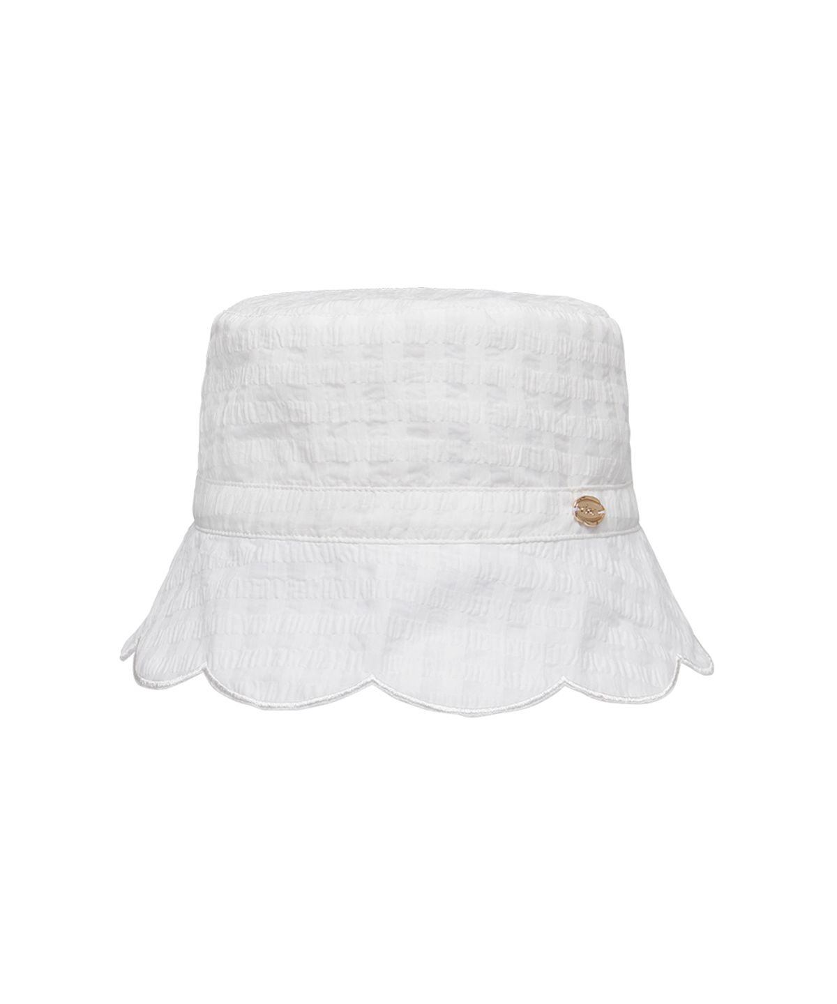 클로르(CLOR) SCALLOP BUCKET HAT - WHITE