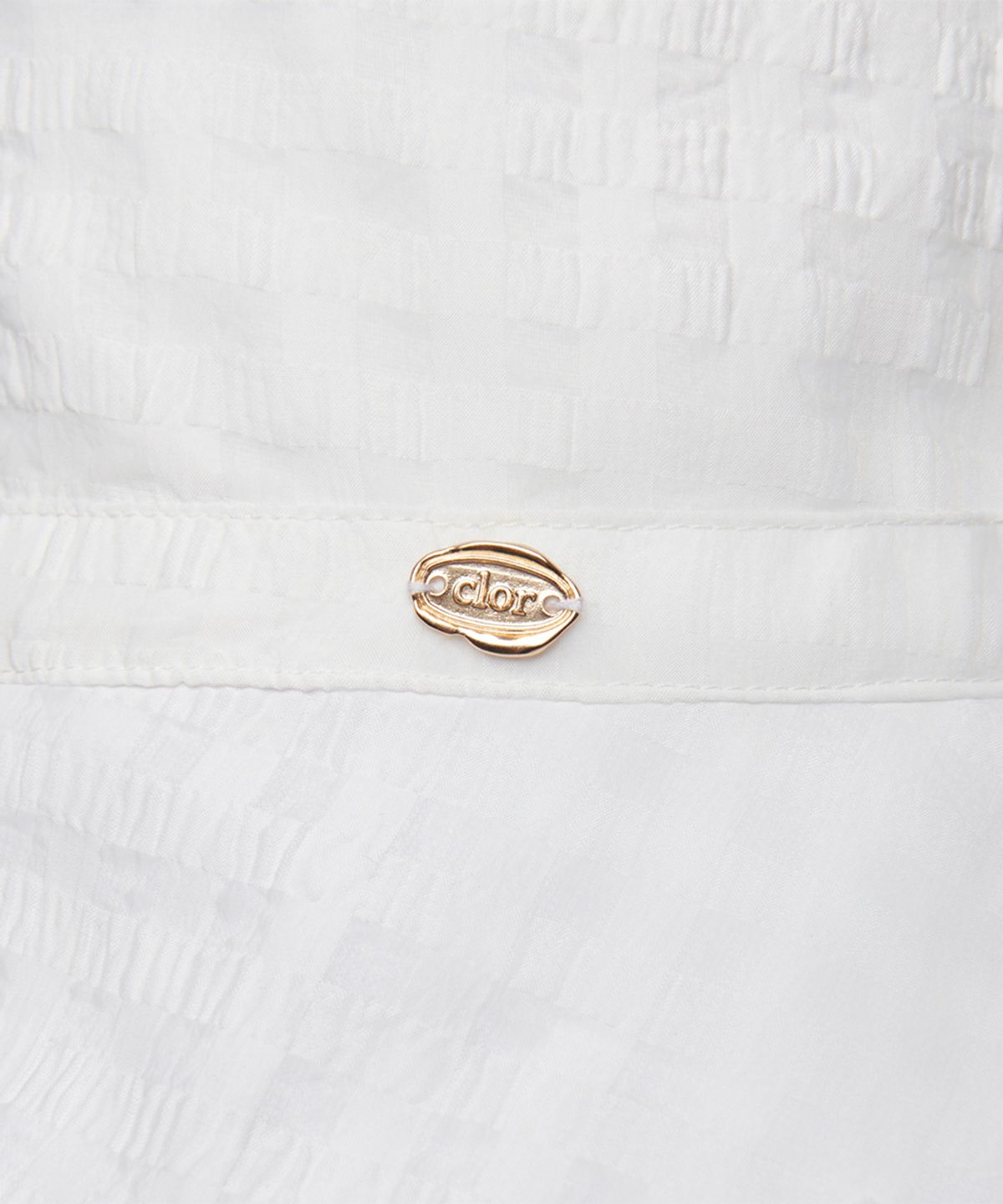 클로르(CLOR) SCALLOP BUCKET HAT - WHITE