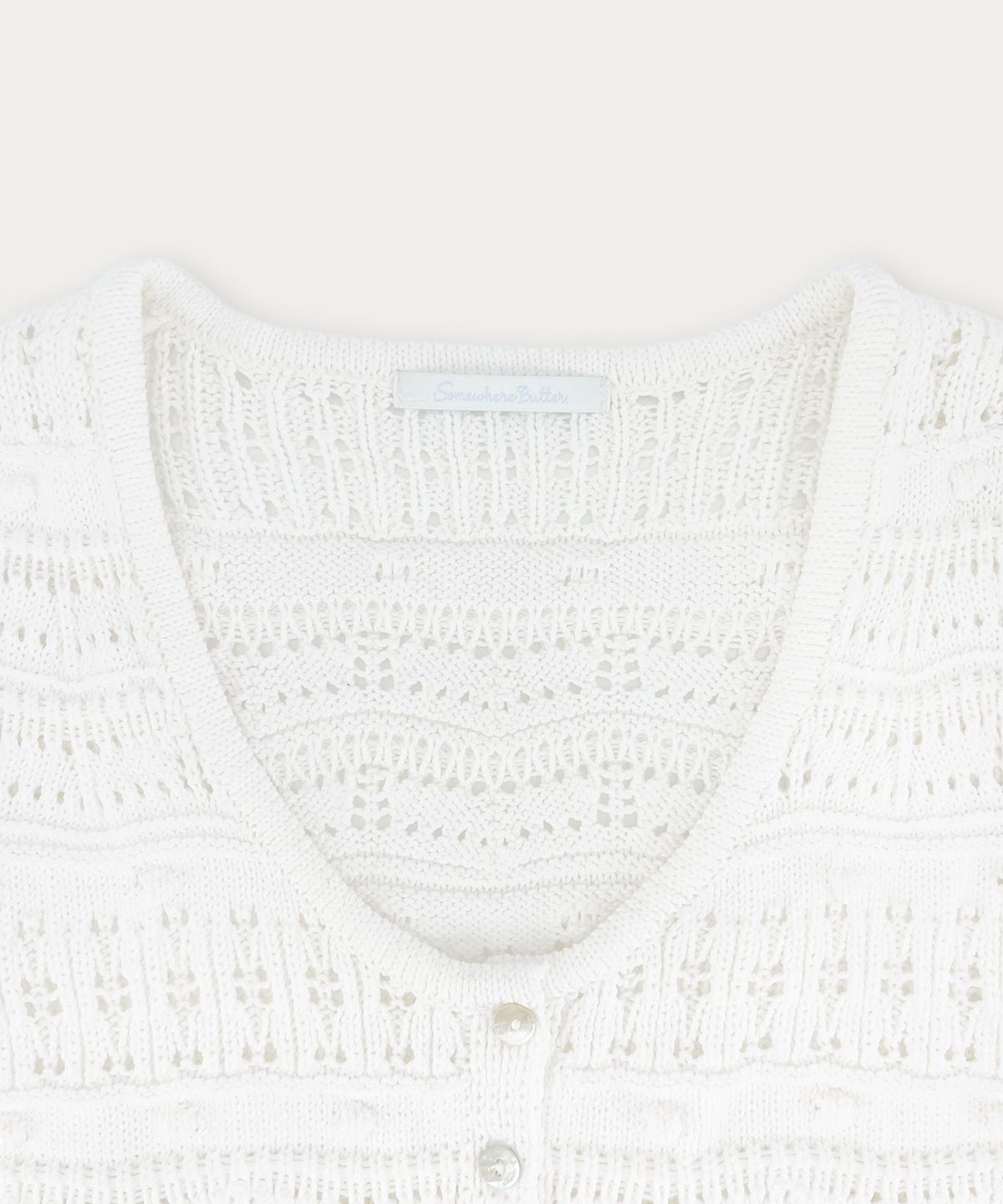 썸웨어버터(SOMEWHEREBUTTER) Kayah Skashi Cardigan - Ivory