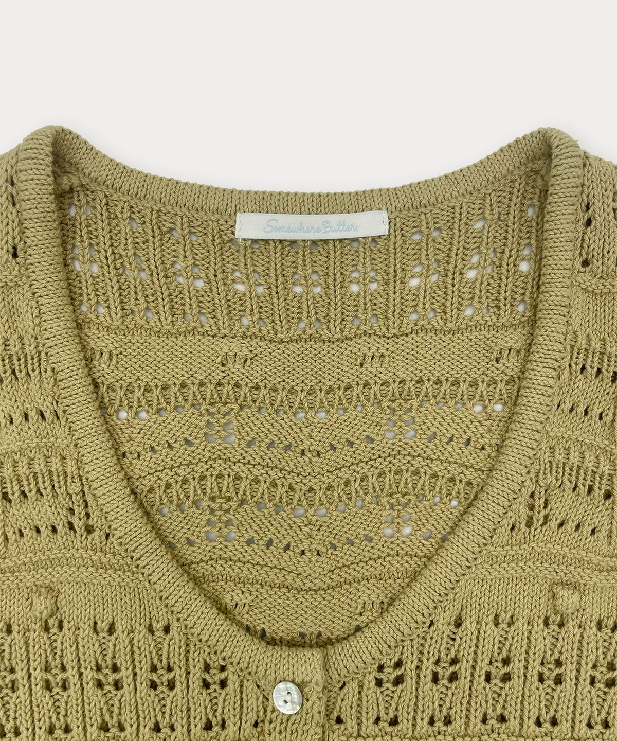 썸웨어버터(SOMEWHEREBUTTER) Kayah Skashi Cardigan - Olive