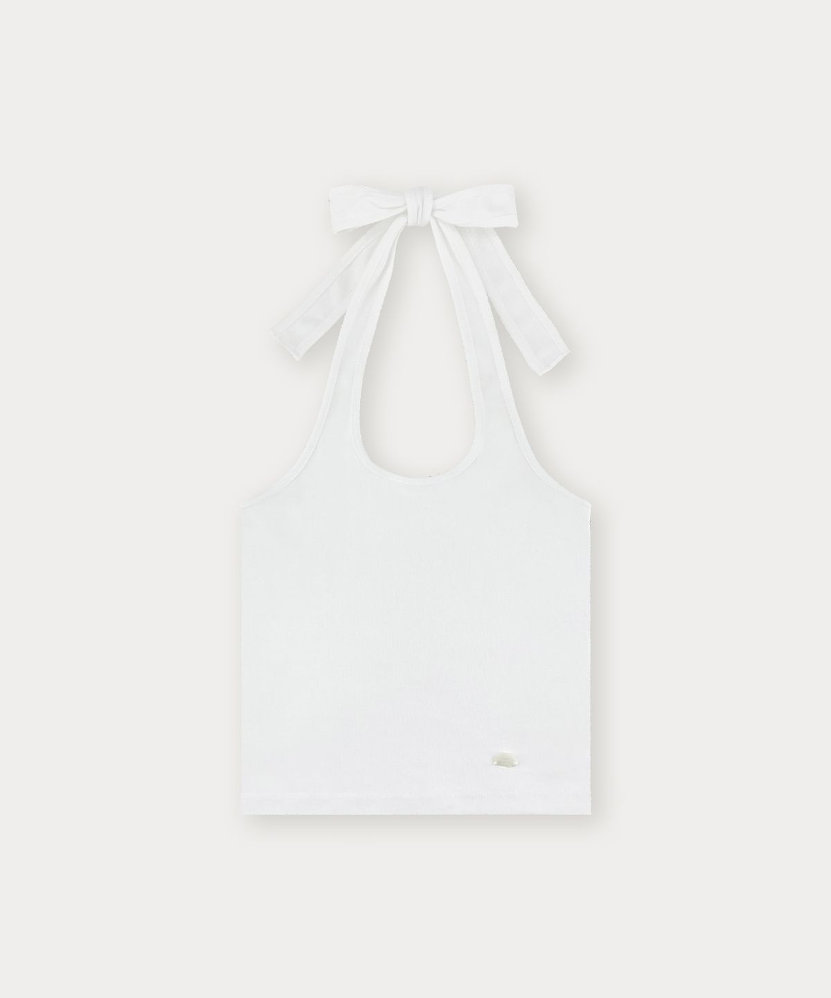 썸웨어버터(SOMEWHEREBUTTER) Halter Pendant Sleeveless - Ivory