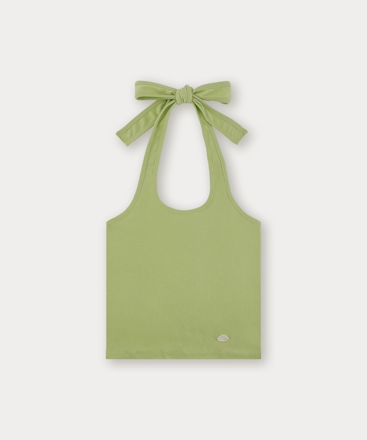 썸웨어버터(SOMEWHEREBUTTER) Halter Pendant Sleeveless - Olive