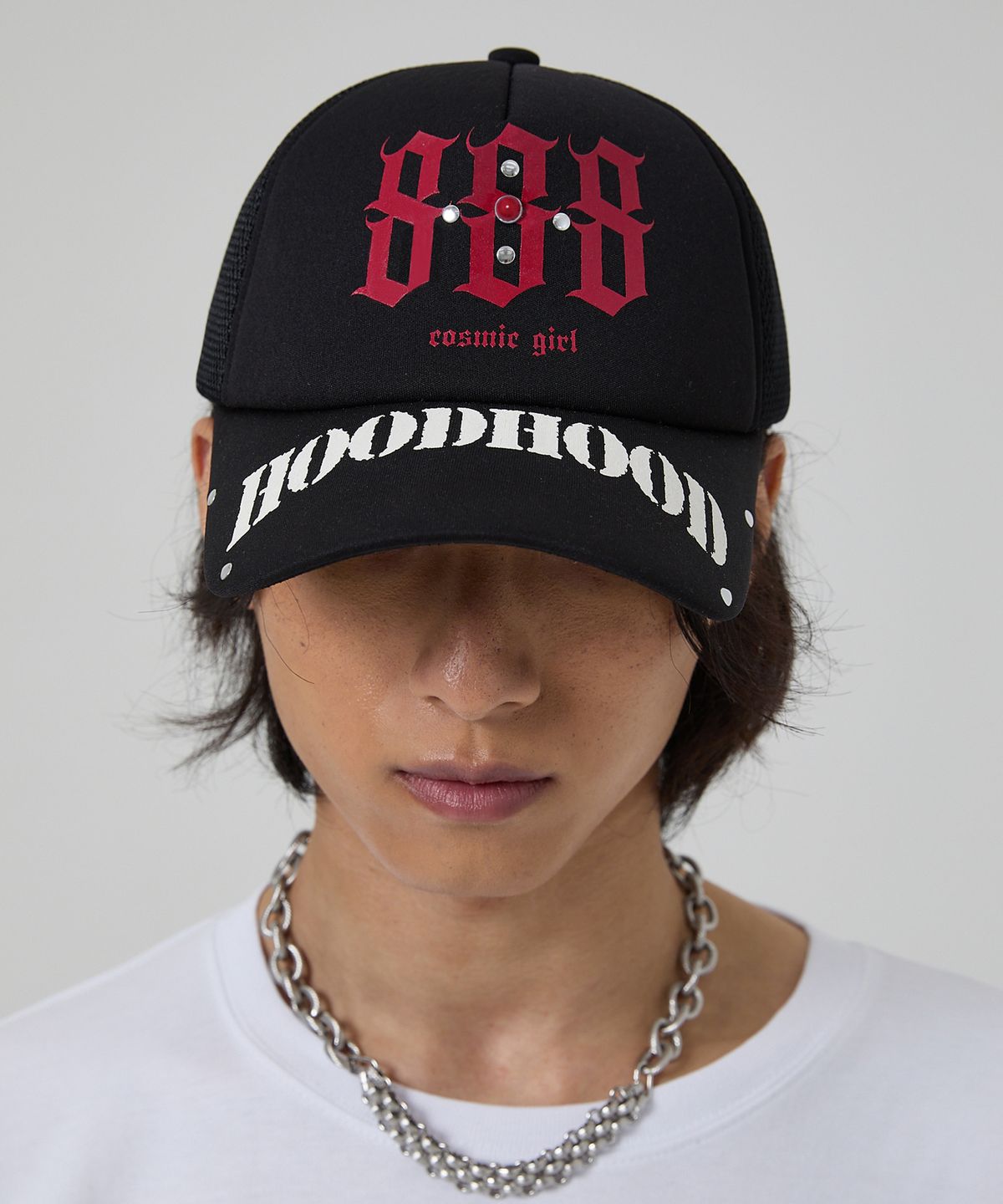 후드후드(HOODHOOD) 888 메쉬 트러커 캡 블랙