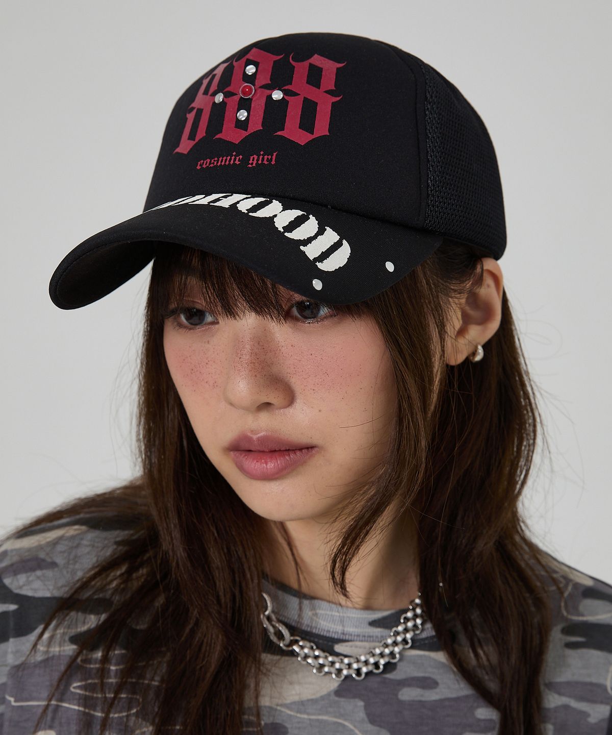 후드후드(HOODHOOD) 888 메쉬 트러커 캡 블랙