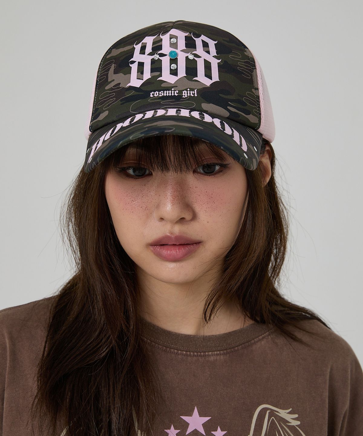 후드후드(HOODHOOD) 888 메쉬 트러커 캡 카모