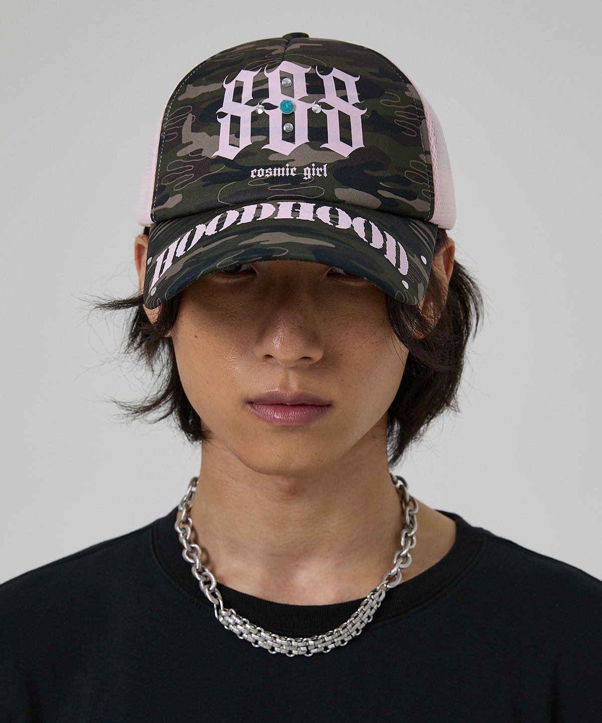 후드후드(HOODHOOD) 888 메쉬 트러커 캡 카모