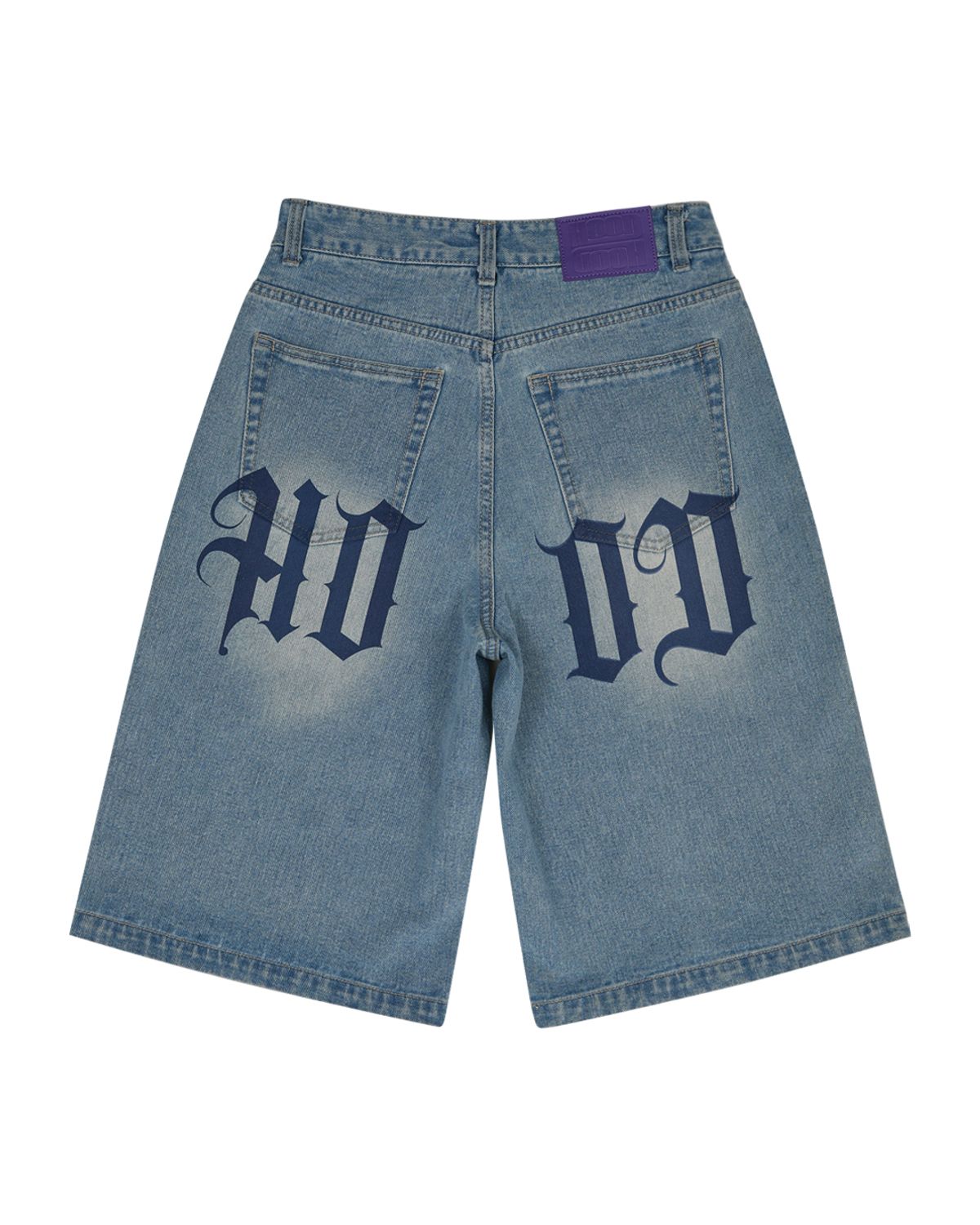후드후드(HOODHOOD) 에일리언 핸즈 버뮤다 데님 팬츠 라이트블루