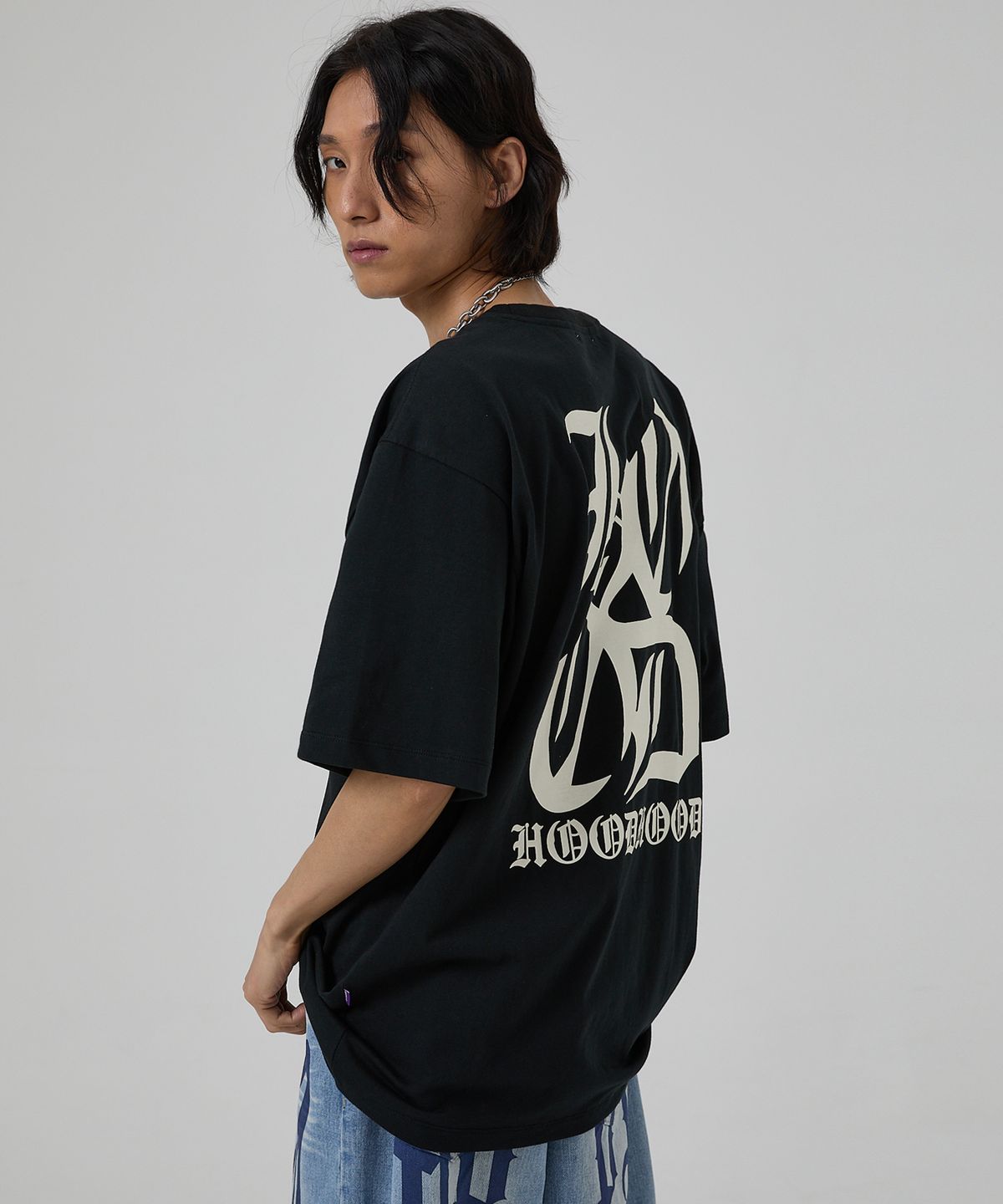 후드후드(HOODHOOD) H 로고 반팔티셔츠 블랙