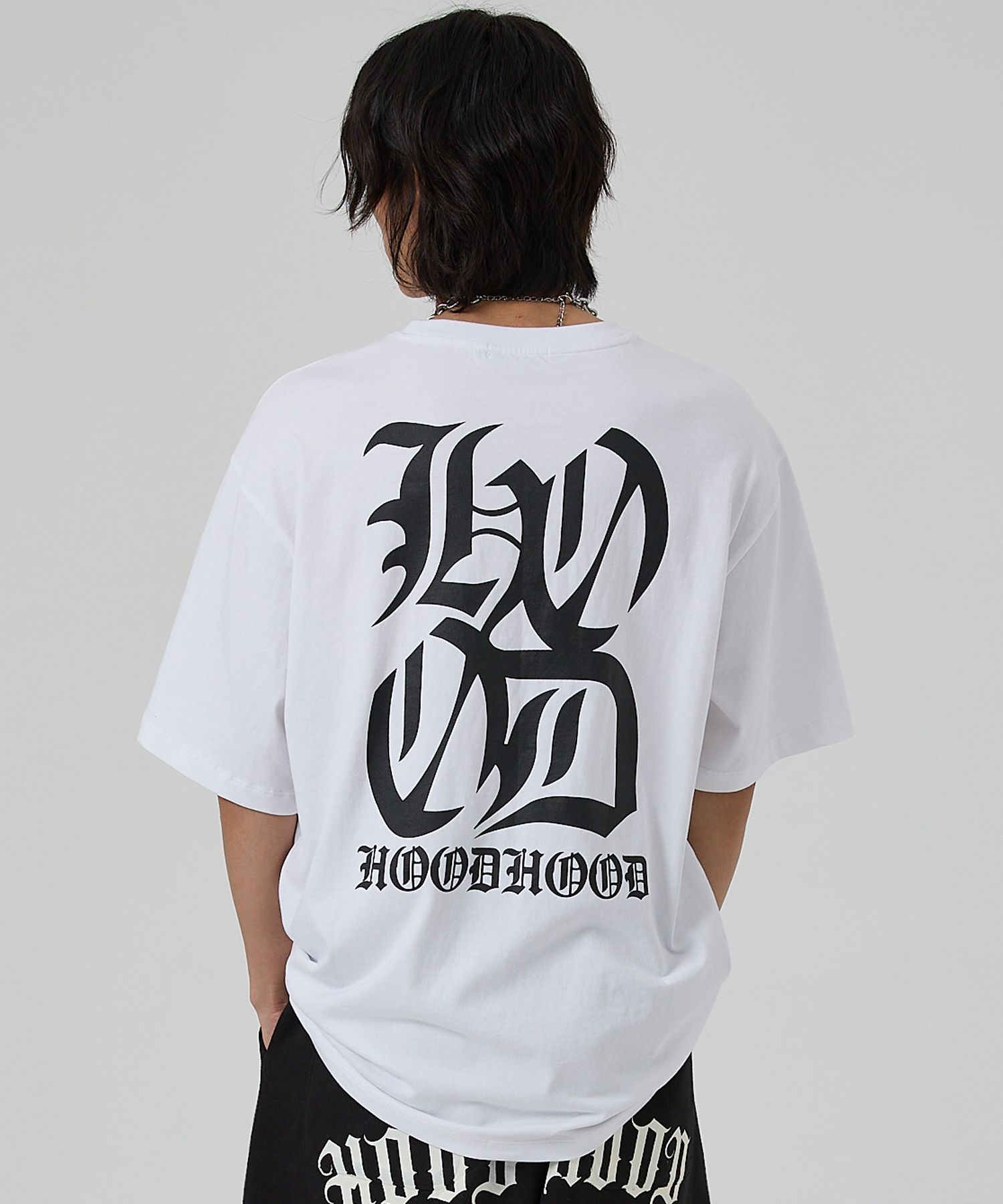 MUSINSA公式 | HOODHOOD H Logo Short Sleeve T-shirt White