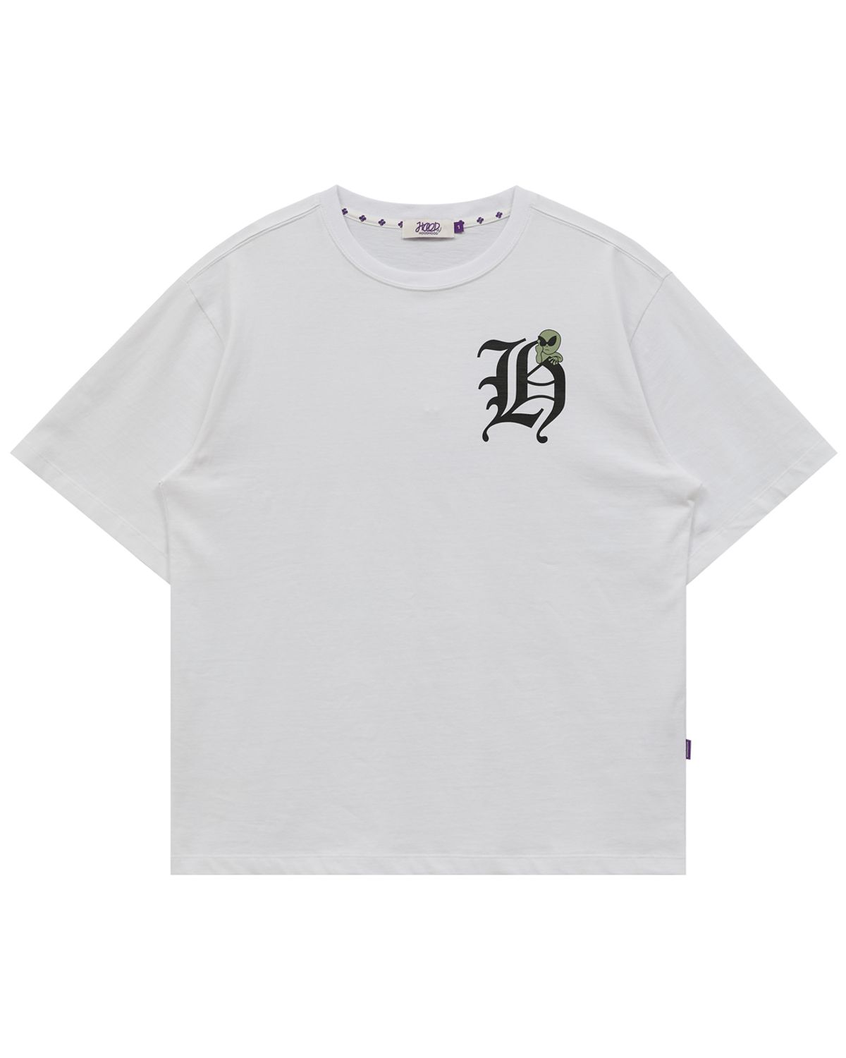 후드후드(HOODHOOD) H 로고 반팔티셔츠 화이트