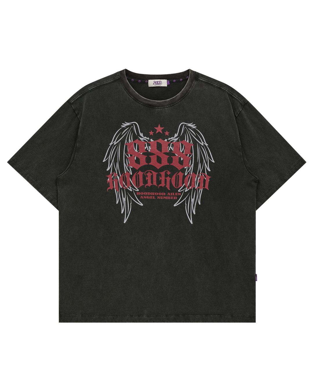 HOODHOOD ♥ 888 Angel Graphic Washed T-Shirt /追跡付 MUSINSA | HOODHOOD 888 Angel Graphic Washed Short Sleeve T
