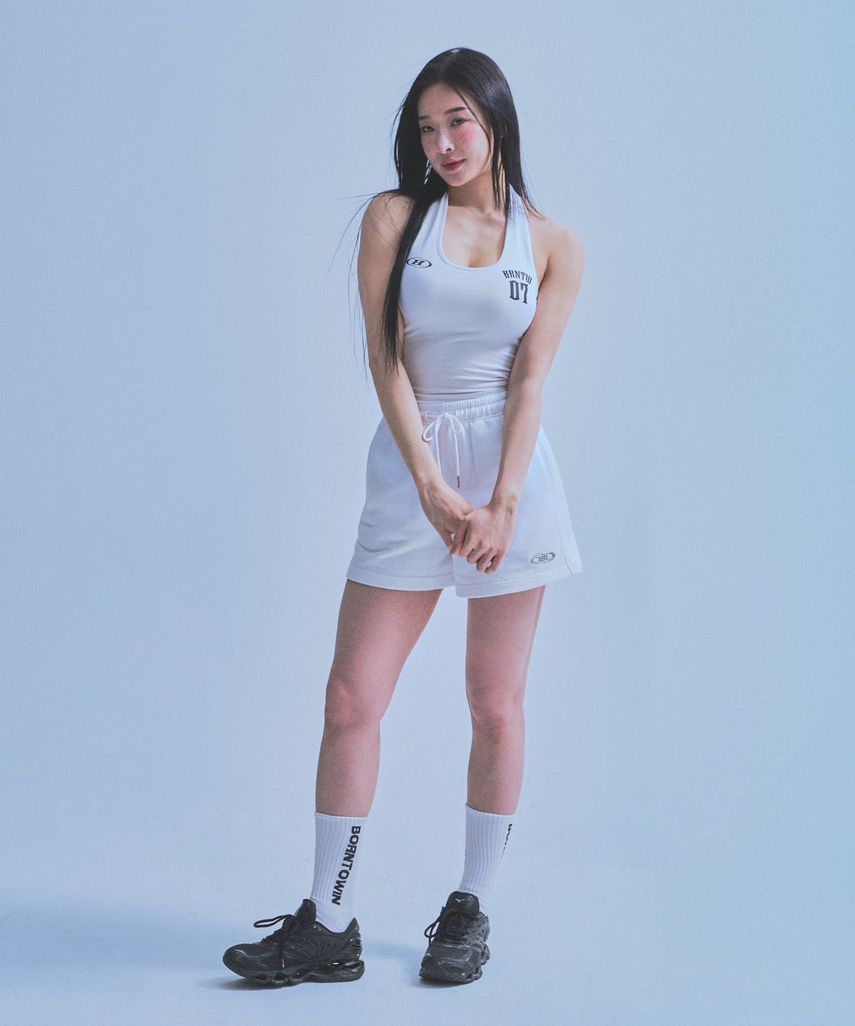 본투윈(BORN TO WIN) W CHROME B SHORTS [WHITE]