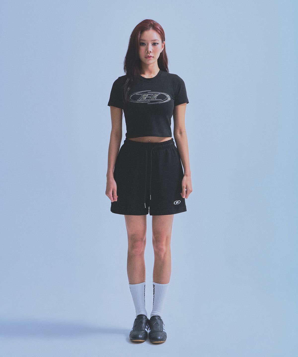 본투윈(BORN TO WIN) W CHROME B SHORTS [BLACK]