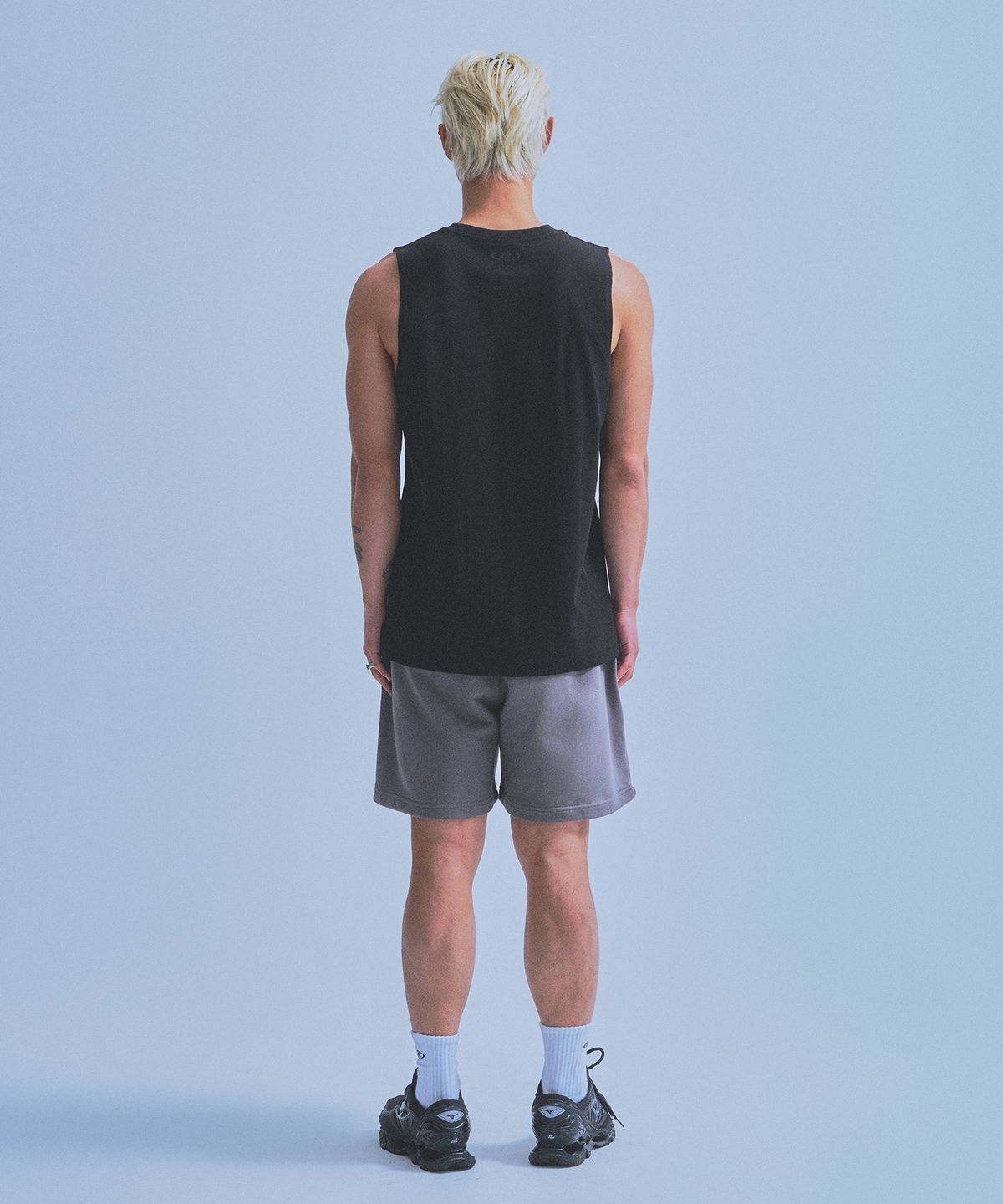 본투윈(BORN TO WIN) CHROME B HALF PANTS_SHORT VER [CHARCOAL]