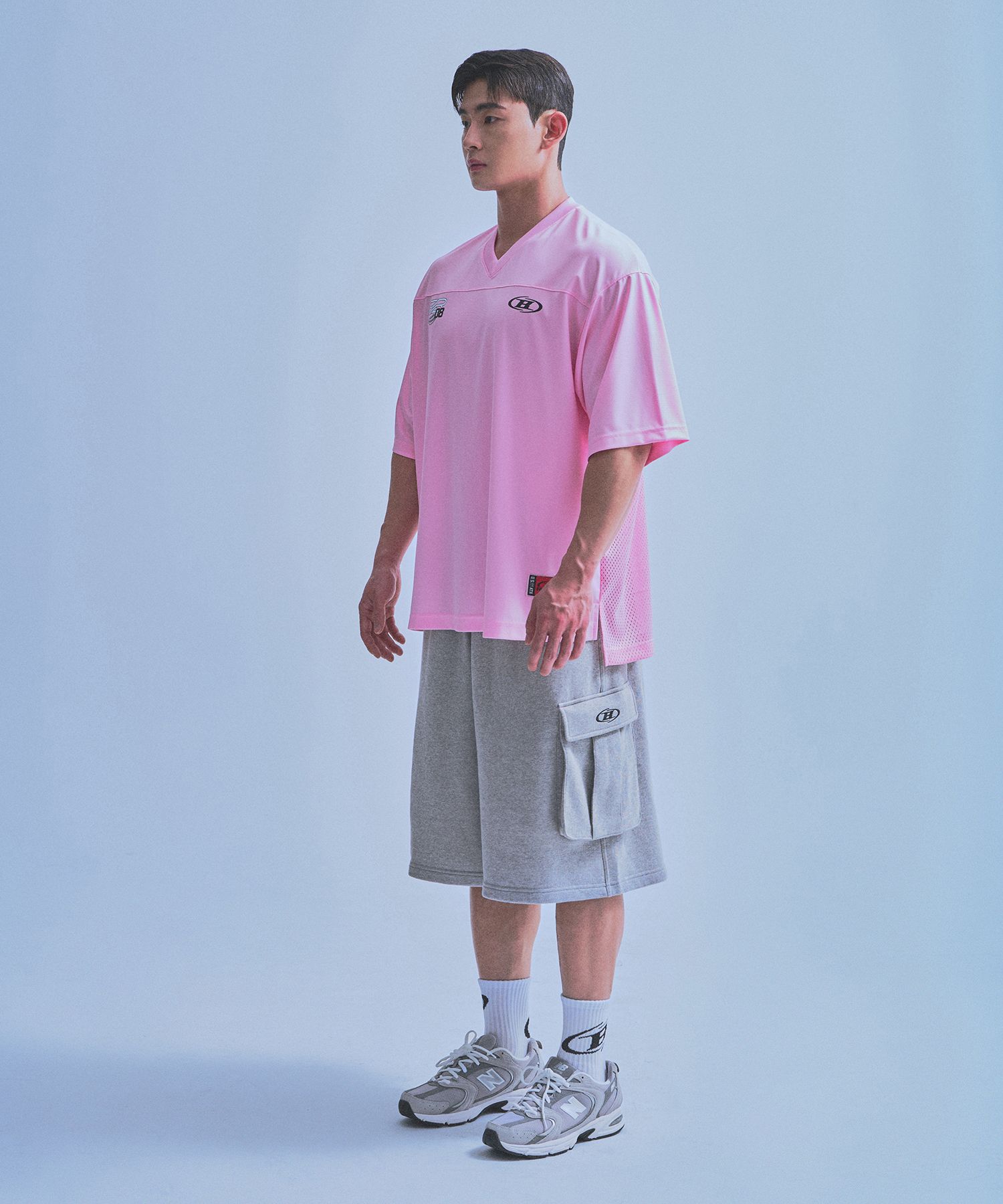 본투윈(BORN TO WIN) 08 RUGBY JERSEY T-SHIRTS [PINK] - 사이즈