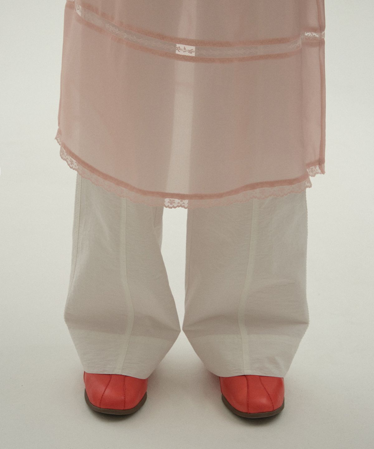클로르(CLOR) BEADS SHEER MIDI SKIRT - 3 colors