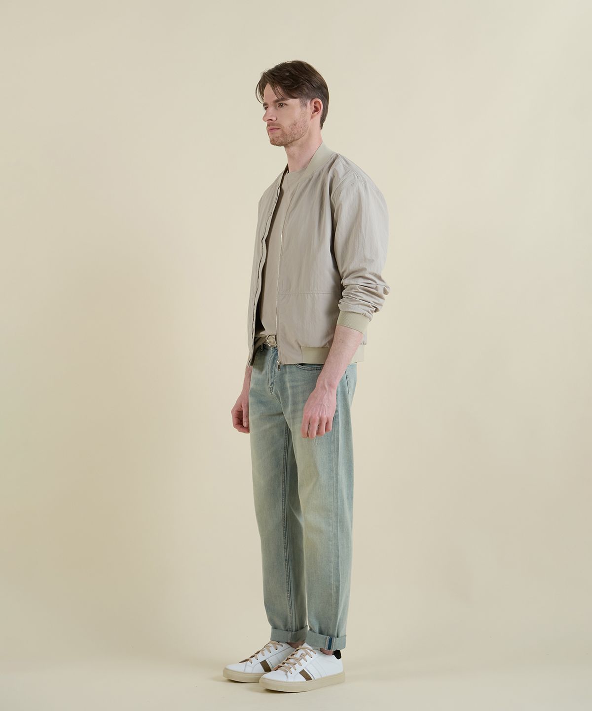 빠니깔레(PANICALE) 베이지 라이트웨이트 블루종 점퍼