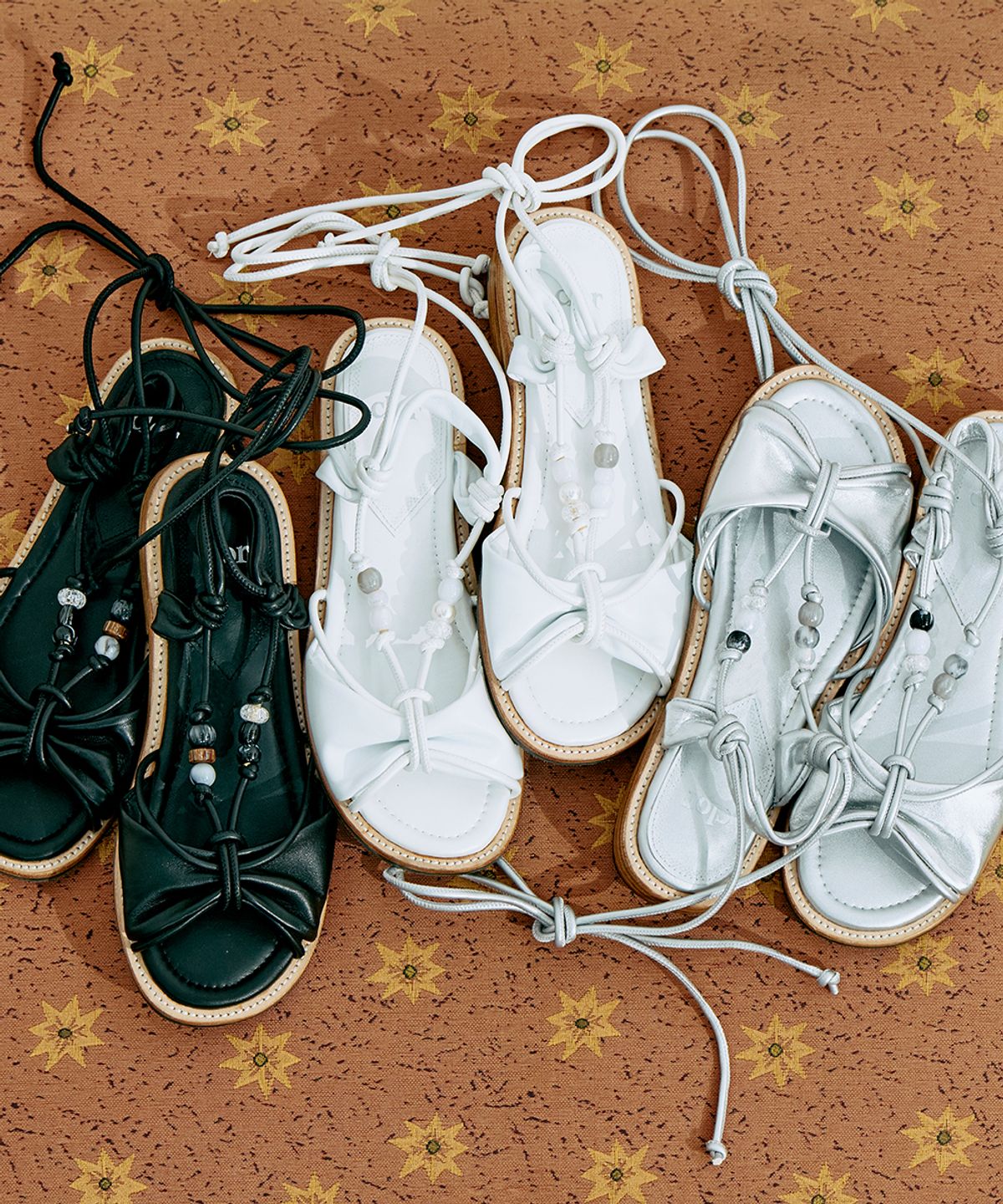 클로르(CLOR) BEADS KNOT SANDALS - 3 colors