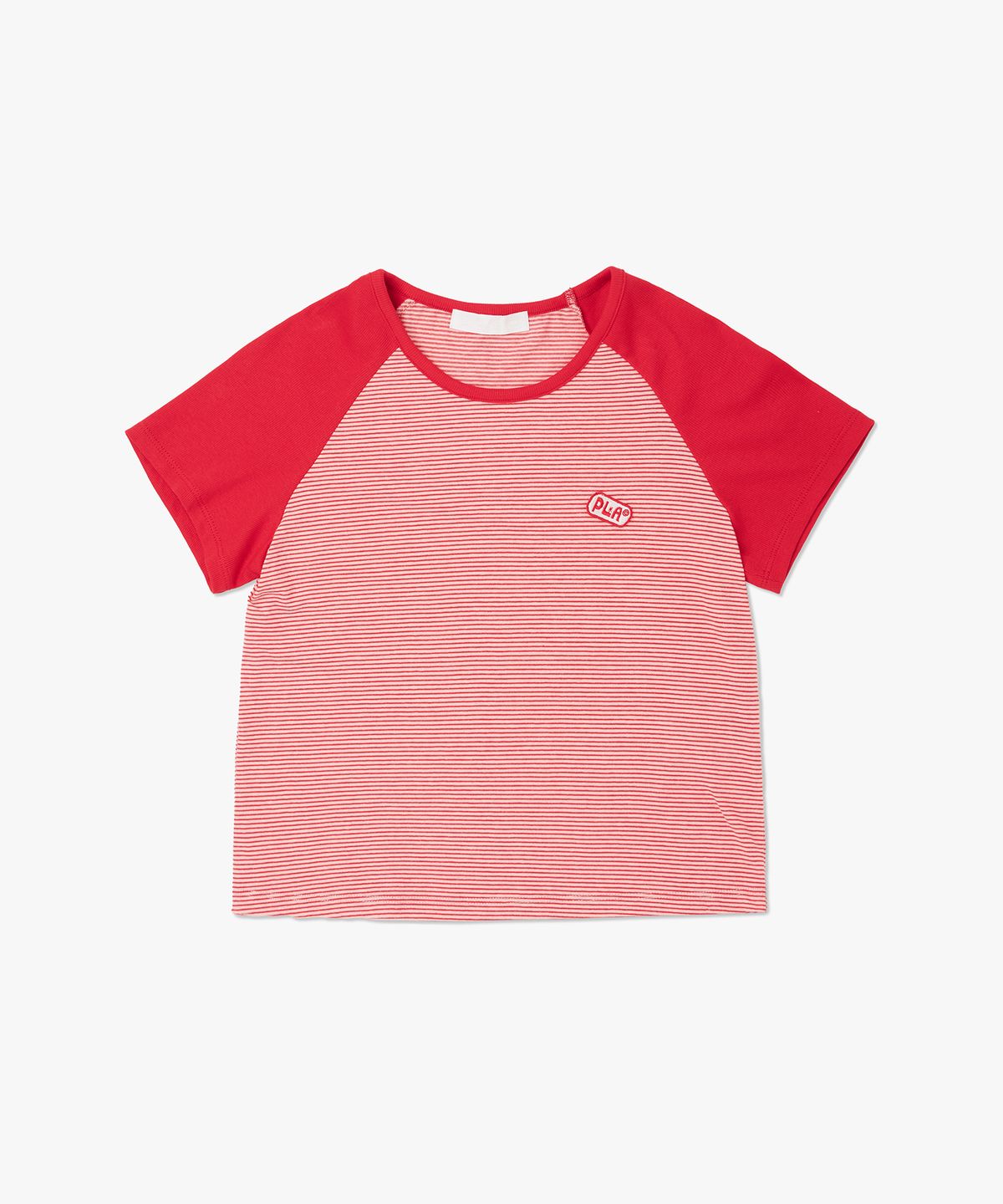 플랙 우먼(PLAC WOMEN) 스트라이프 래글런 미니 티셔츠_3colors