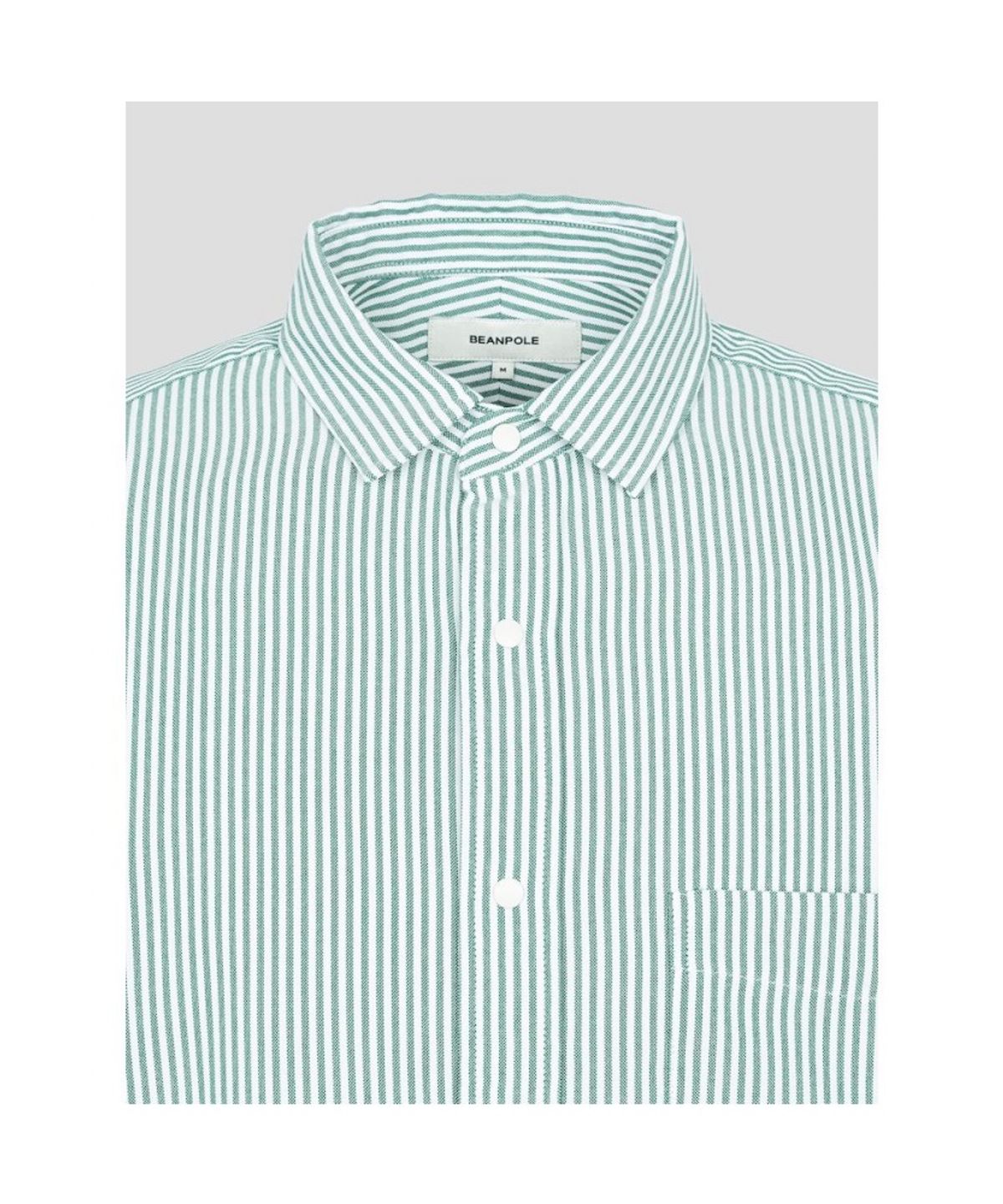 빈폴 멘(BEANPOLE MEN) 폴리 옥스퍼드 스트라이프 반소매 셔츠  그린 (BC5465C52M)