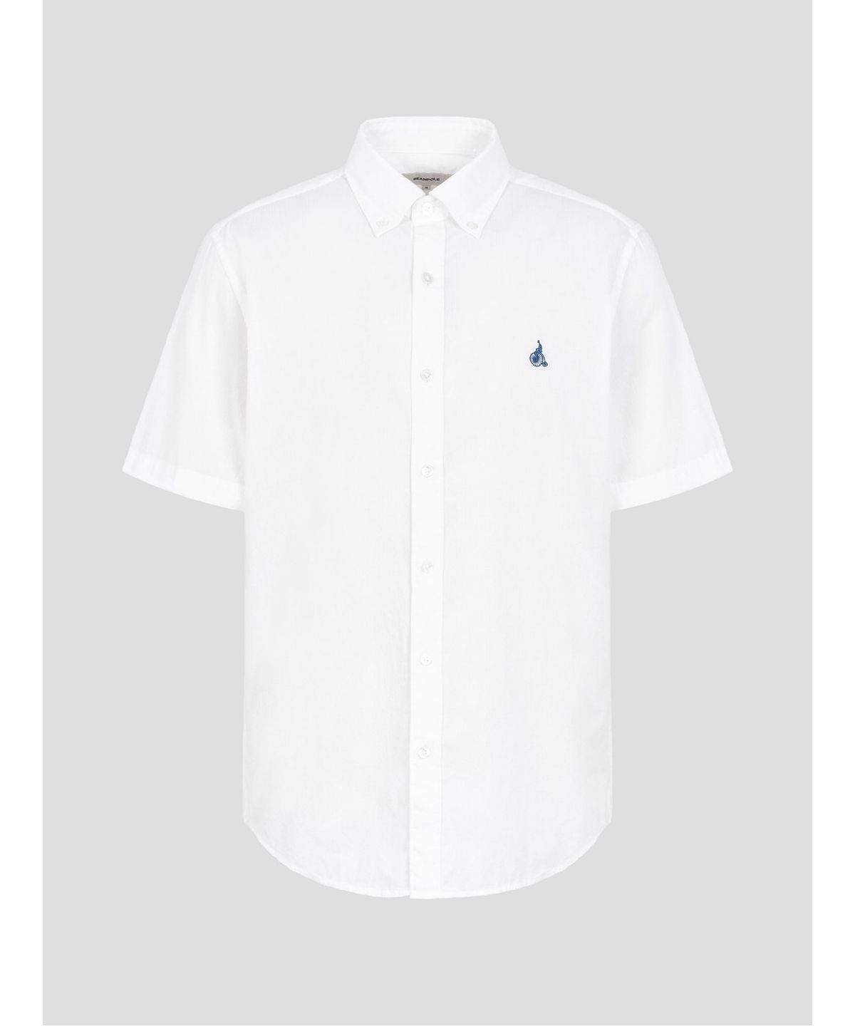 빈폴 멘(BEANPOLE MEN) 시어서커 솔리드 반소매 셔츠  화이트 (BC5465C411)