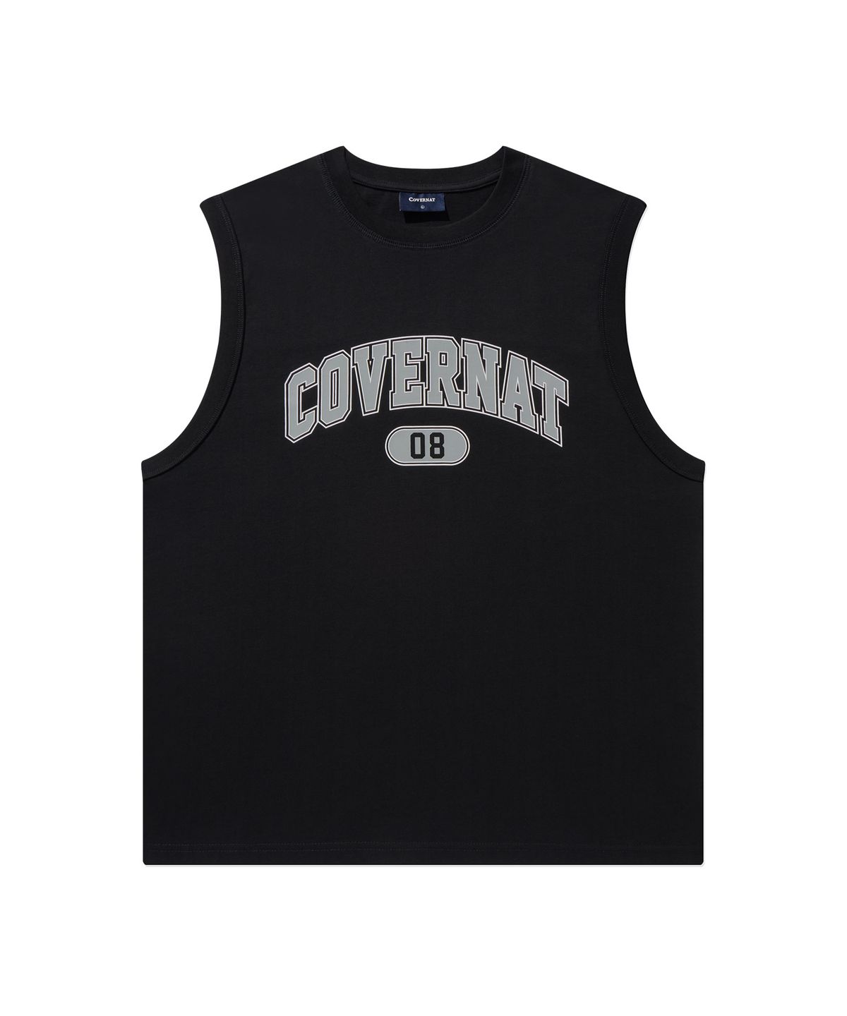 커버낫(COVERNAT) 아치 08 로고 슬리브리스 Black