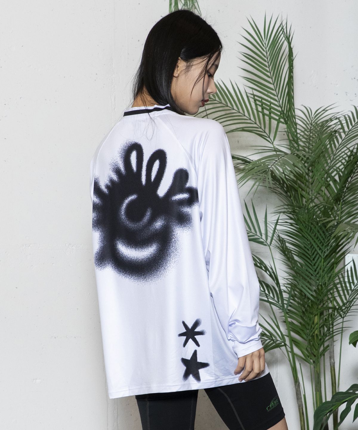 글랙(GLACK) GT118 펑크 그래피티 래쉬가드 롱슬리브 (WHITE)