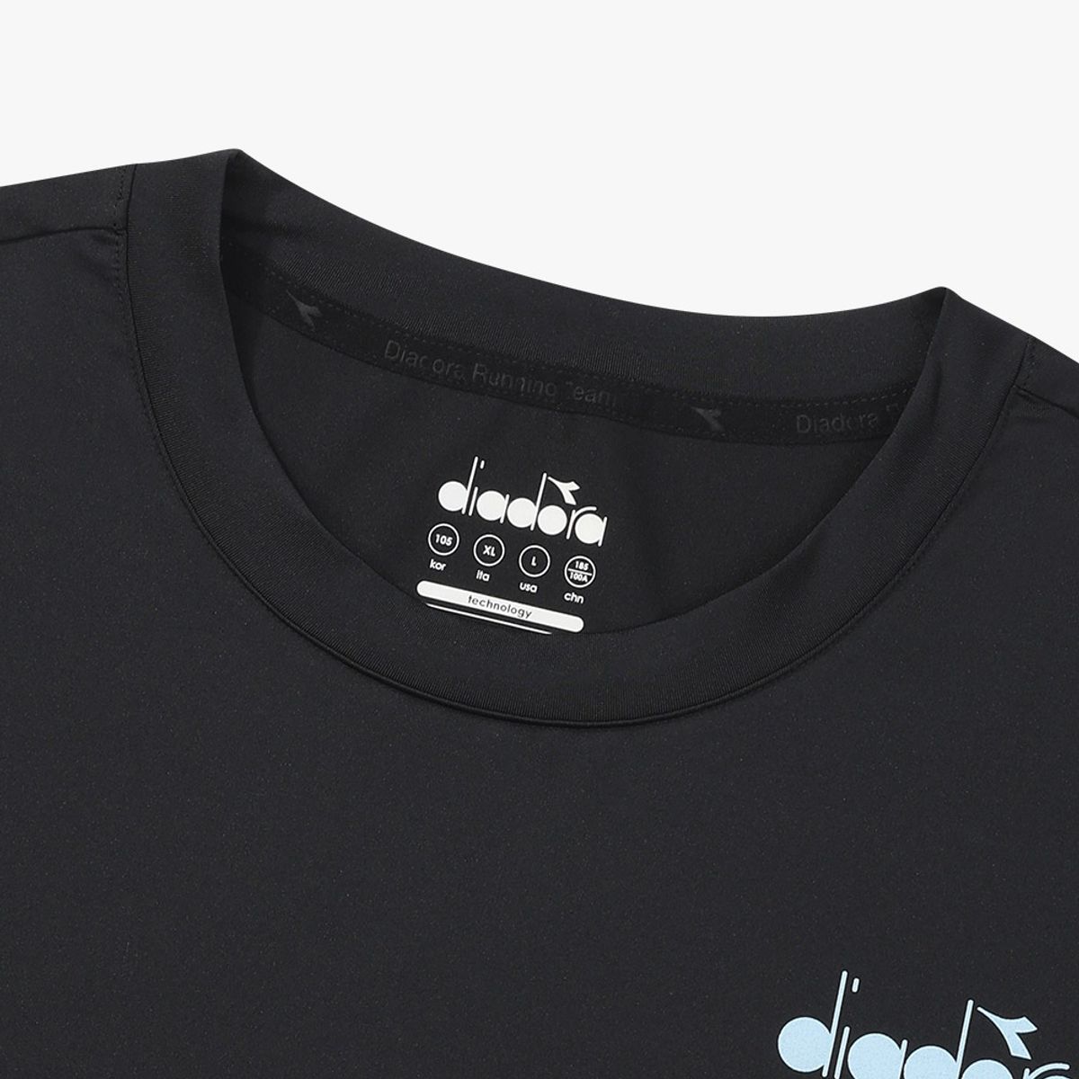 디아도라(diadora) DRC 베이직 러닝 반팔 티셔츠 BLACK