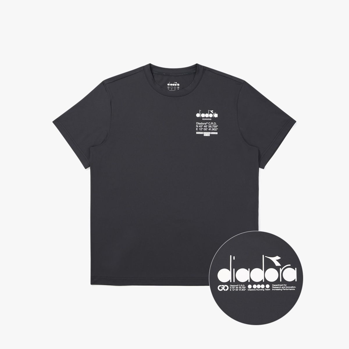 디아도라(diadora) DRC 베이직 러닝 반팔 티셔츠 GREY