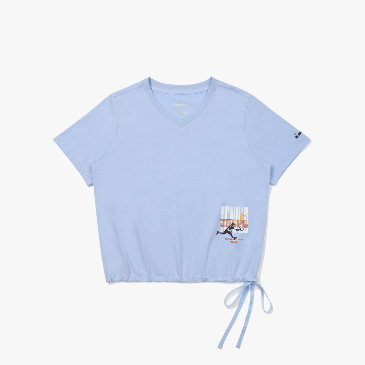 디아도라(diadora) AIRTEX 테니스 무브 크롭 반팔 티셔츠 LIGHT BLUE