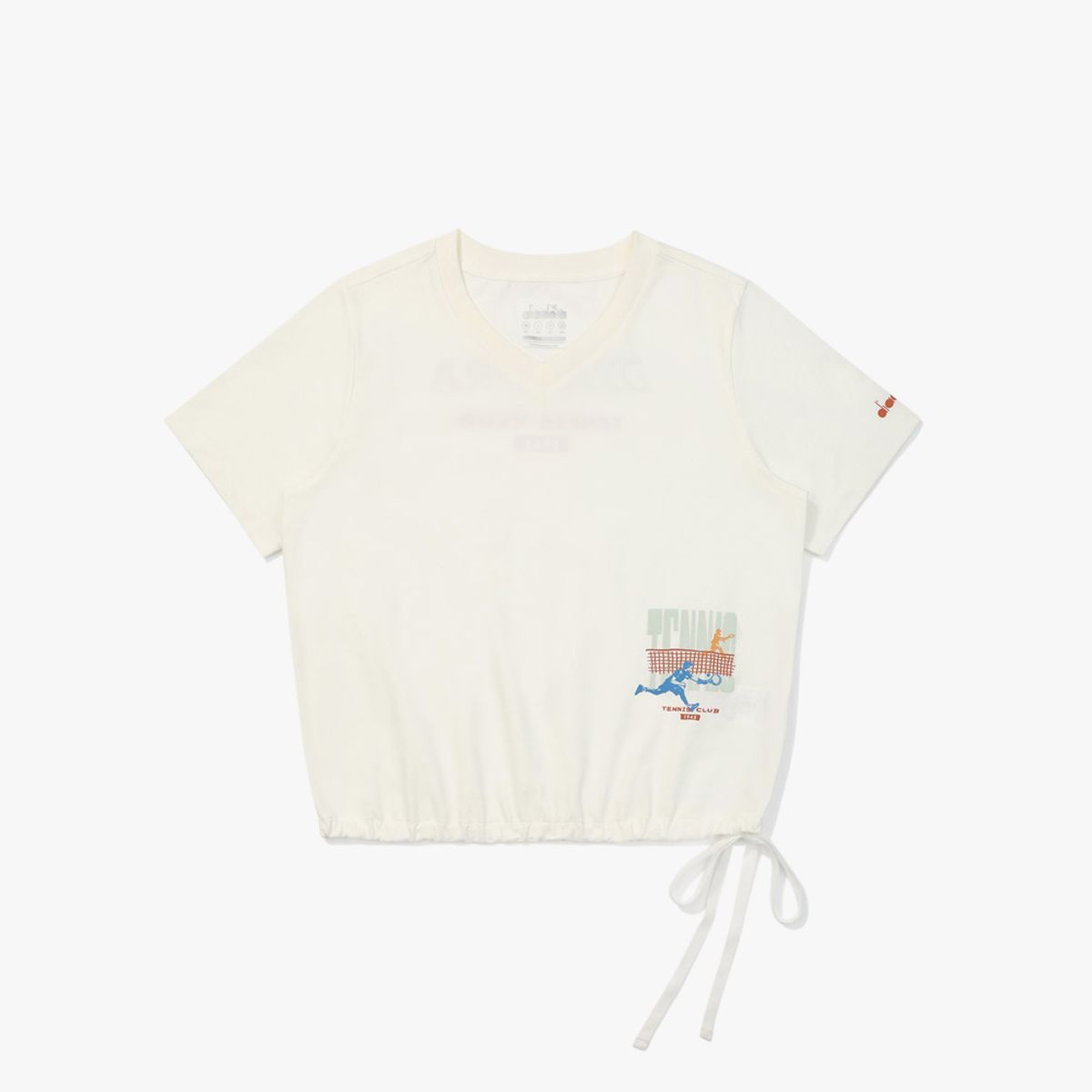 디아도라(diadora) AIRTEX 테니스 무브 크롭 반팔 티셔츠 WHITE