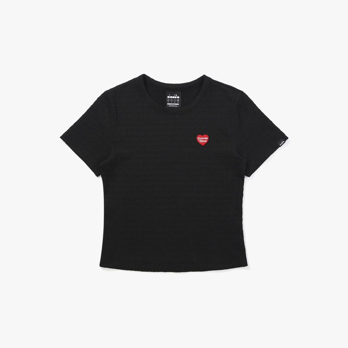 디아도라(diadora) 링클 베이직 반팔 티셔츠 BLACK