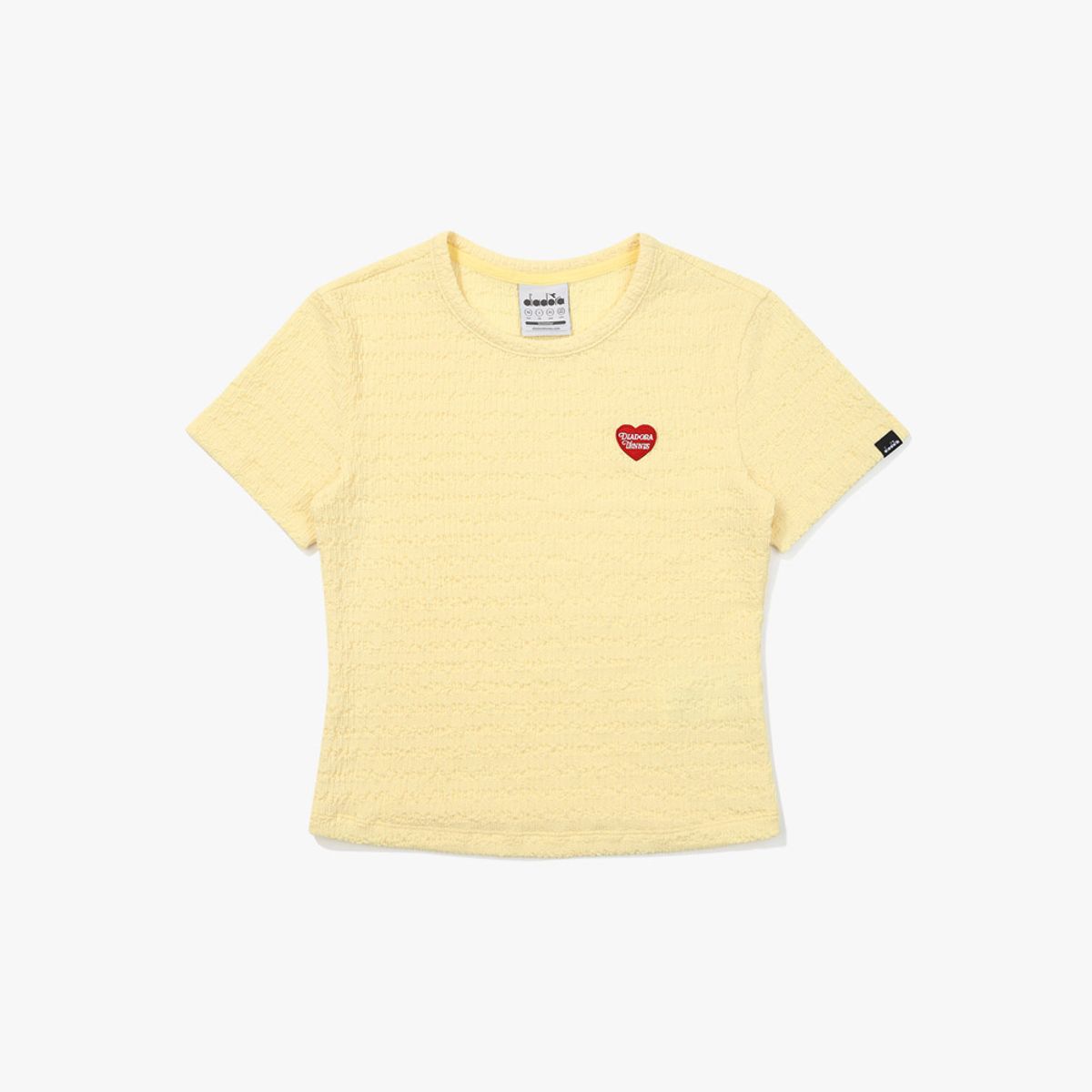 디아도라(diadora) 링클 베이직 반팔 티셔츠 YELLOW