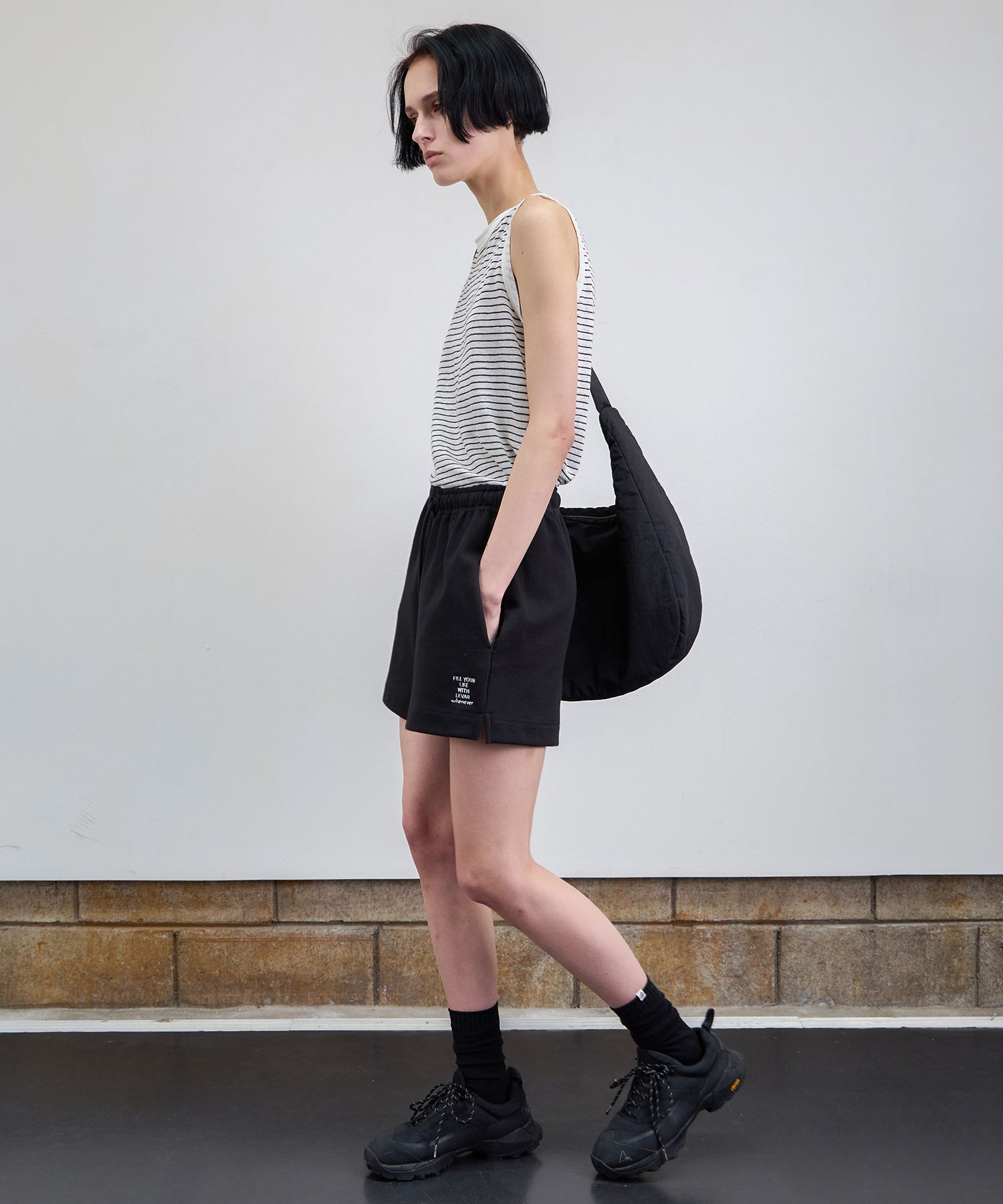 LEVAR ♥ Whenever Soft Sweat Shorts /追跡付 MUSINSA公式 | LEVAR Whenever Soft Sweat Shorts - Melange Grey